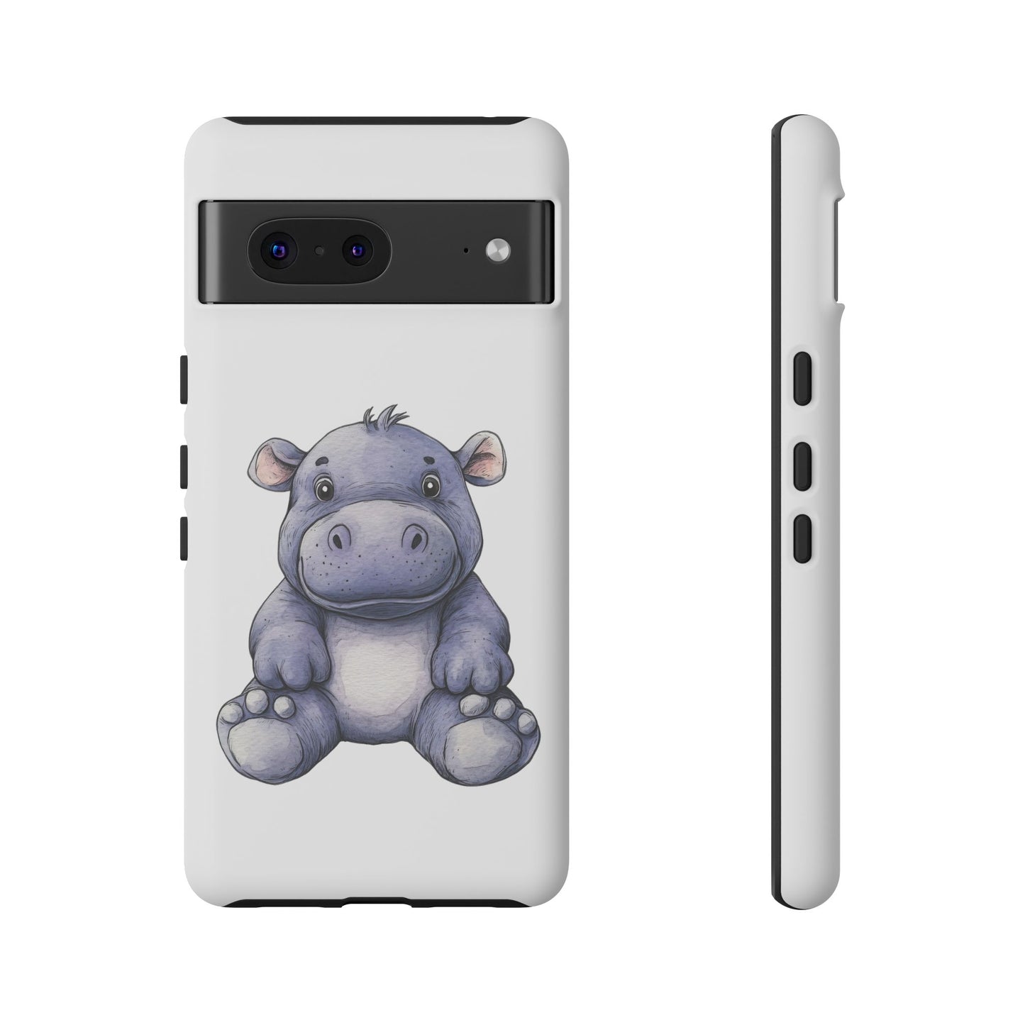 Cute Hippo Phone Case, Unique Tough Cases, Animal Lover Gift, Cute Animal Design, Baby Animal Phone Accessory