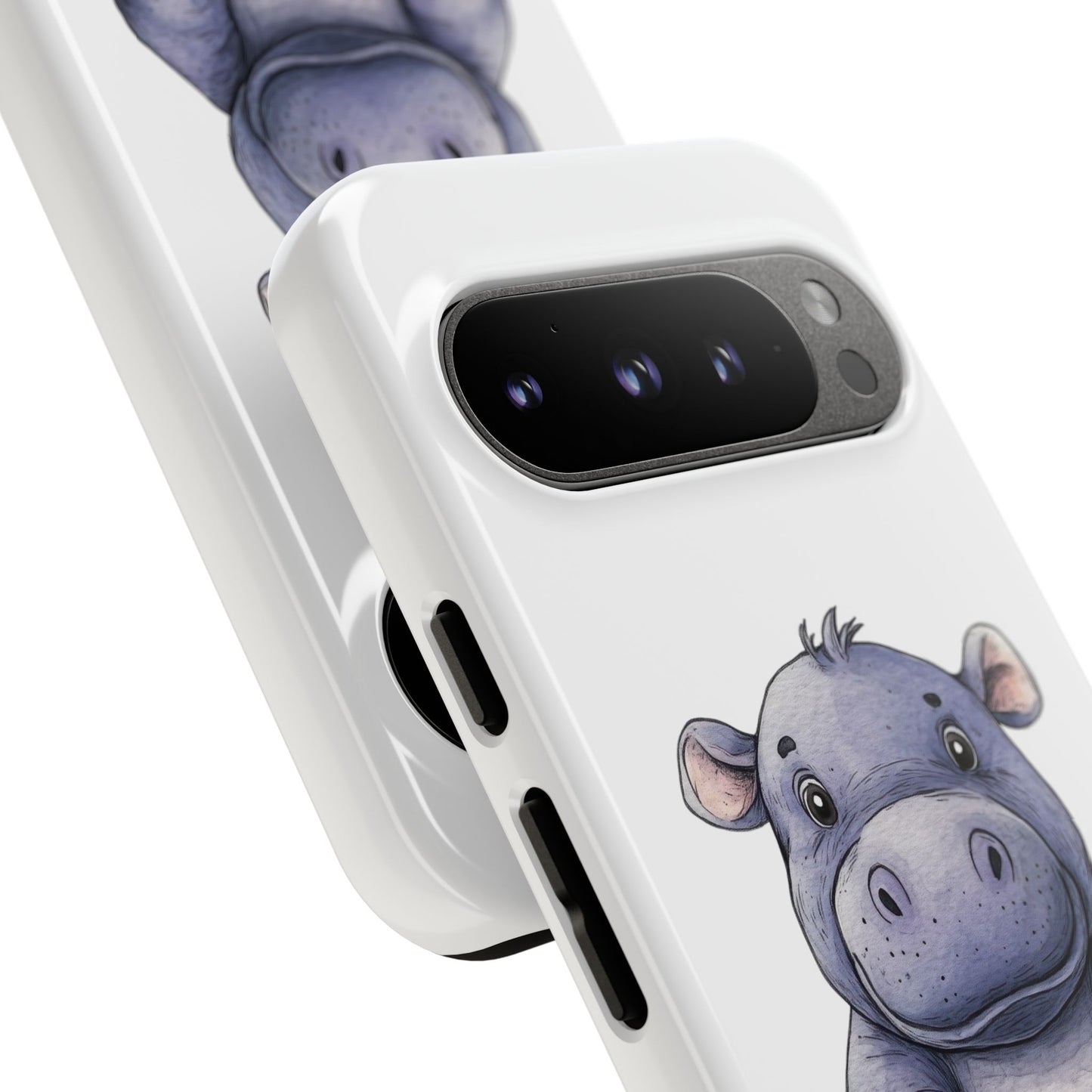 Cute Hippo Phone Case, Unique Tough Cases, Animal Lover Gift, Cute Animal Design, Baby Animal Phone Accessory