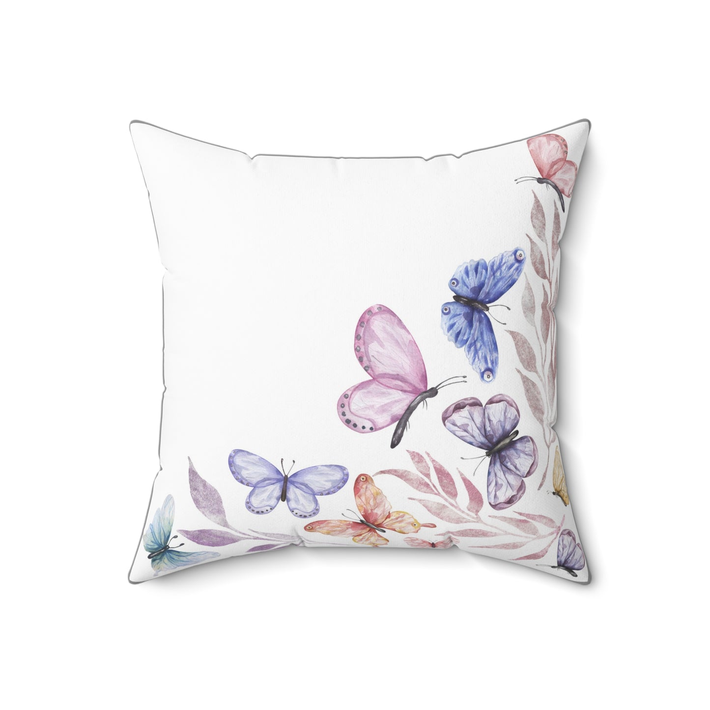 Spun Polyester Square Pillow - Wildflowers