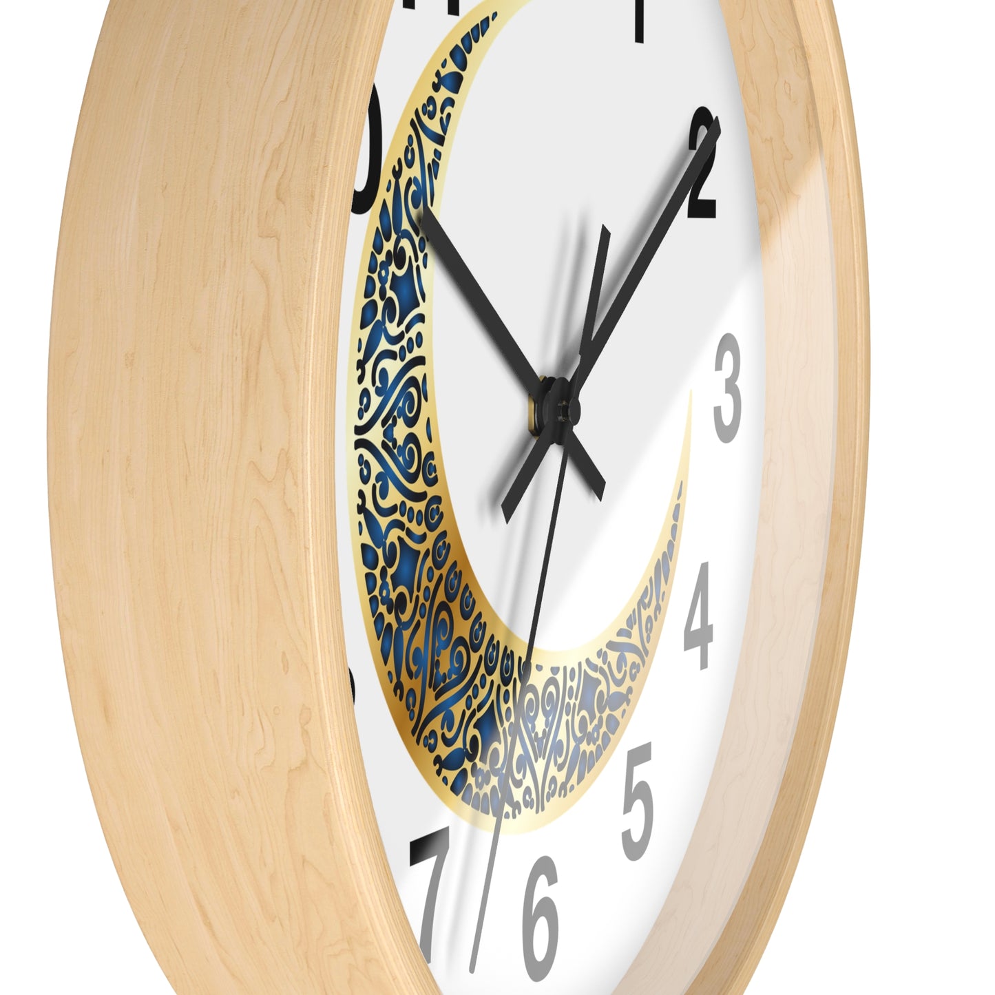 Elegant Boho Moon Phase Wall Clock, Decorative Home Clock, Unique Gift for Home Decor, Wellness, and Spiritual Spaces, Timepiece