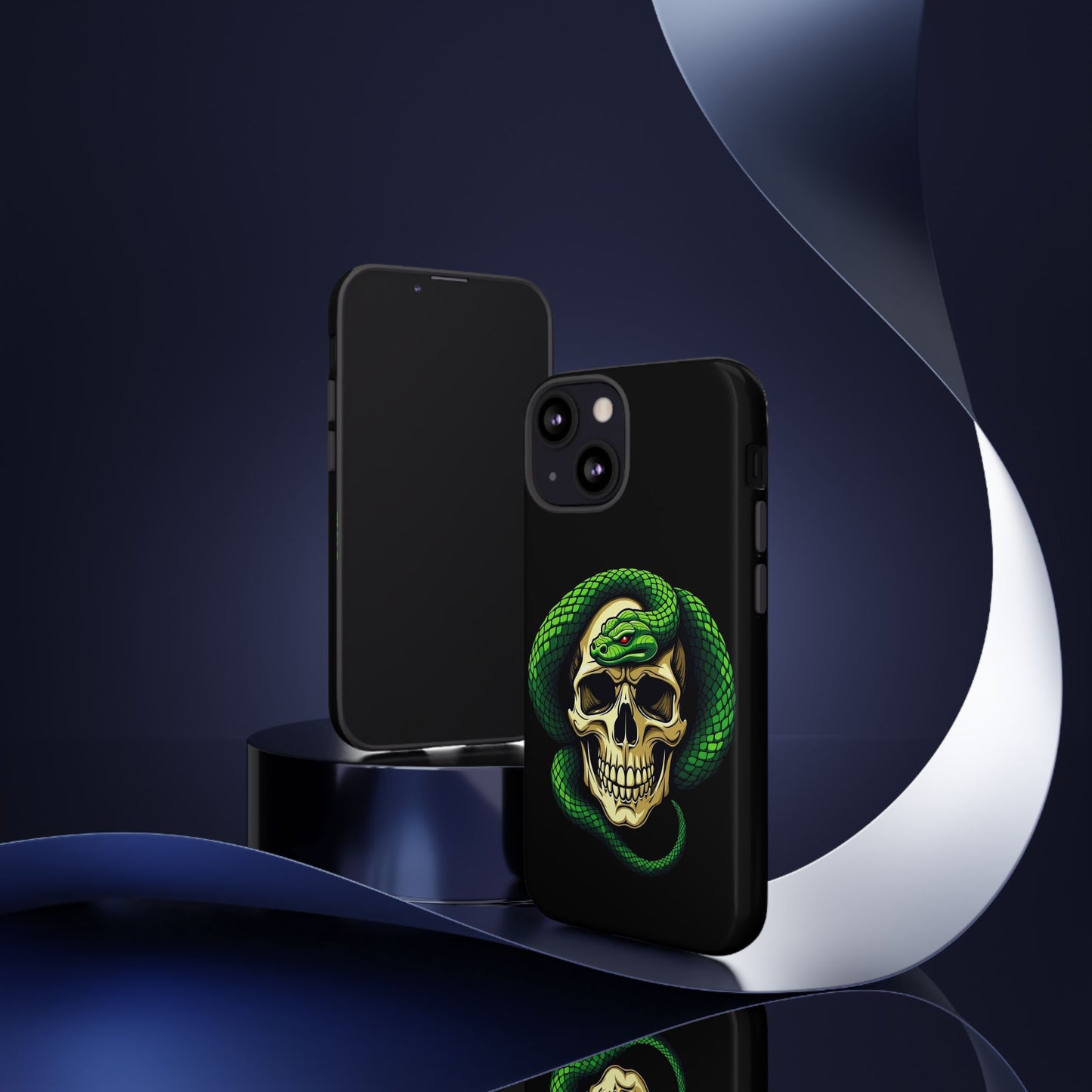 Skull & Snake Phone Case | Tough Cases, Protective Cover, Edgy Phone Accessories, Gothic Gift, Halloween Decor