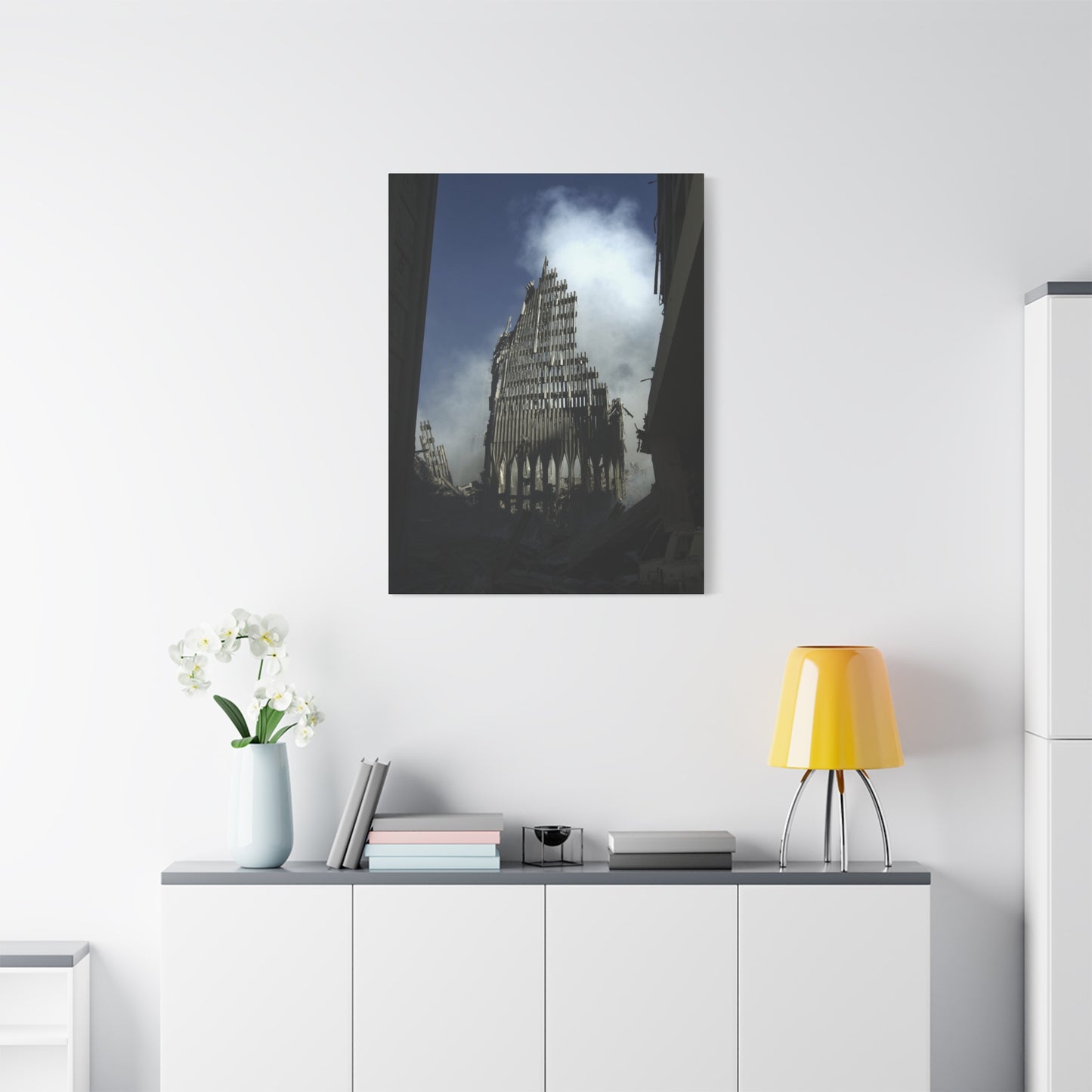 Matte Stretched Canvas - Ruined Cathedral Architectural Print