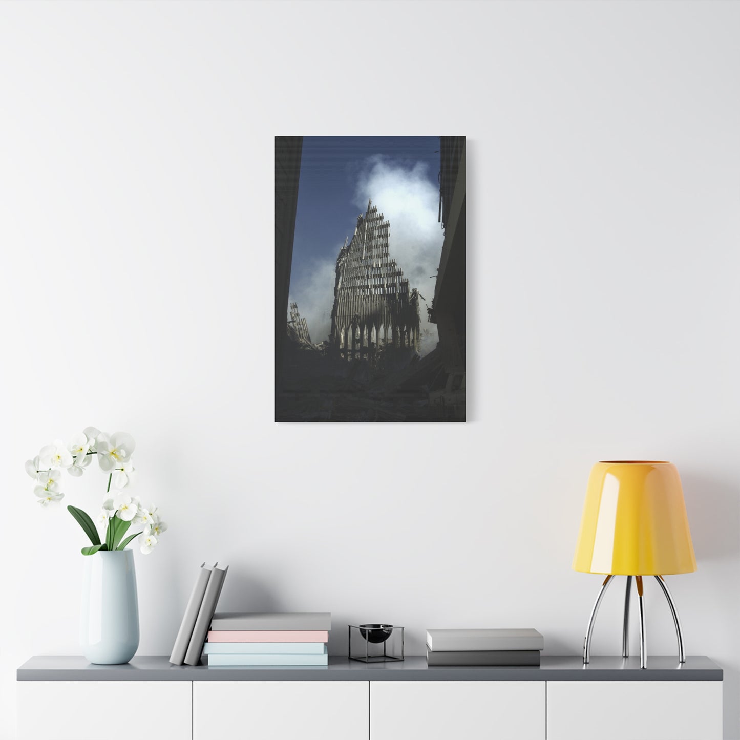Matte Stretched Canvas - Ruined Cathedral Architectural Print