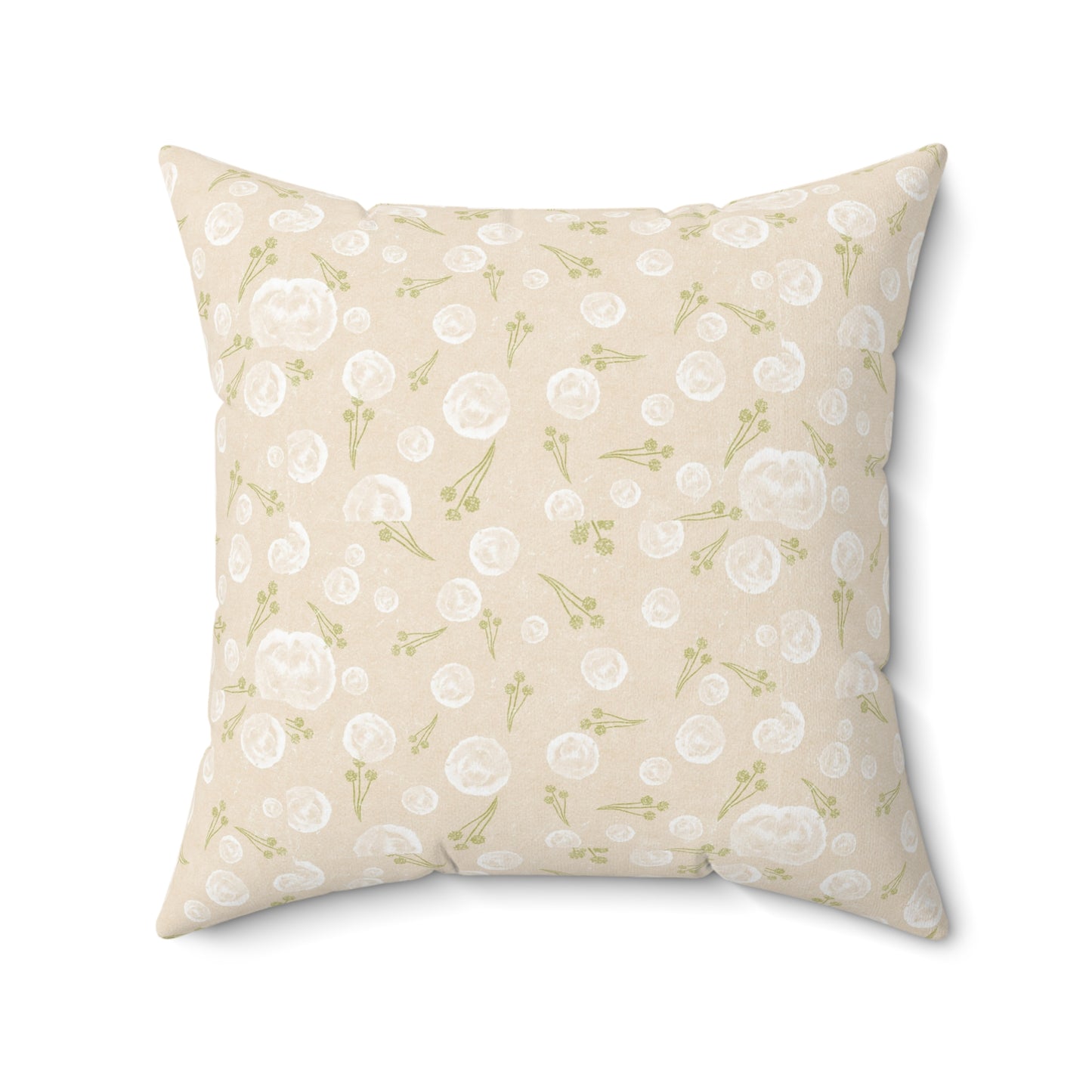 Soft Floral Square Pillow for Home Decor, Cozy Cushion, Gift Idea for Housewarming, Wedding, or Mother's Day, Decorative Throw Pillow