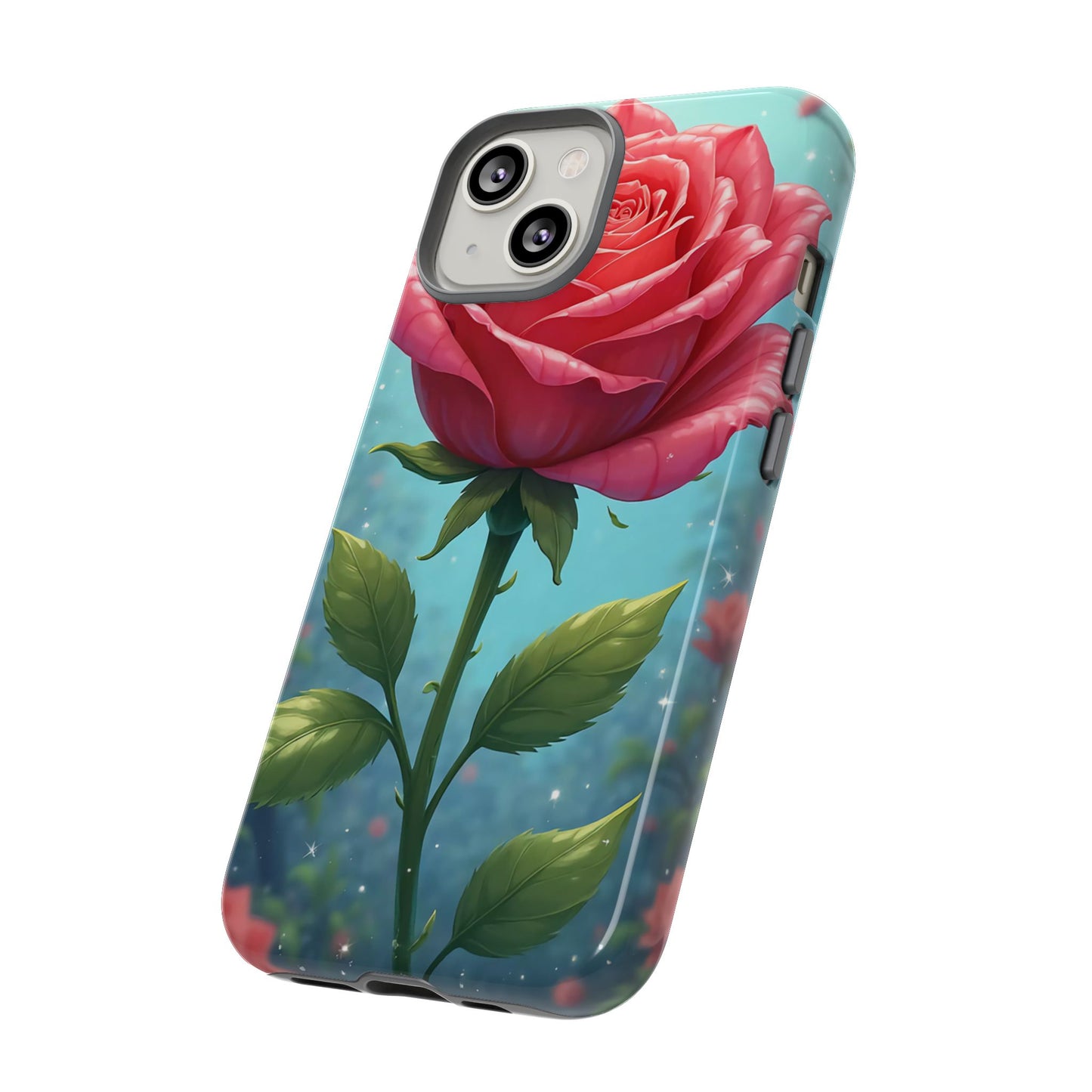 Floral Phone Case, Tough Cases with Elegant Rose Design, Stylish iPhone Cover, Rose Flower Gift for Nature Lovers, Unique Mobile Accessories