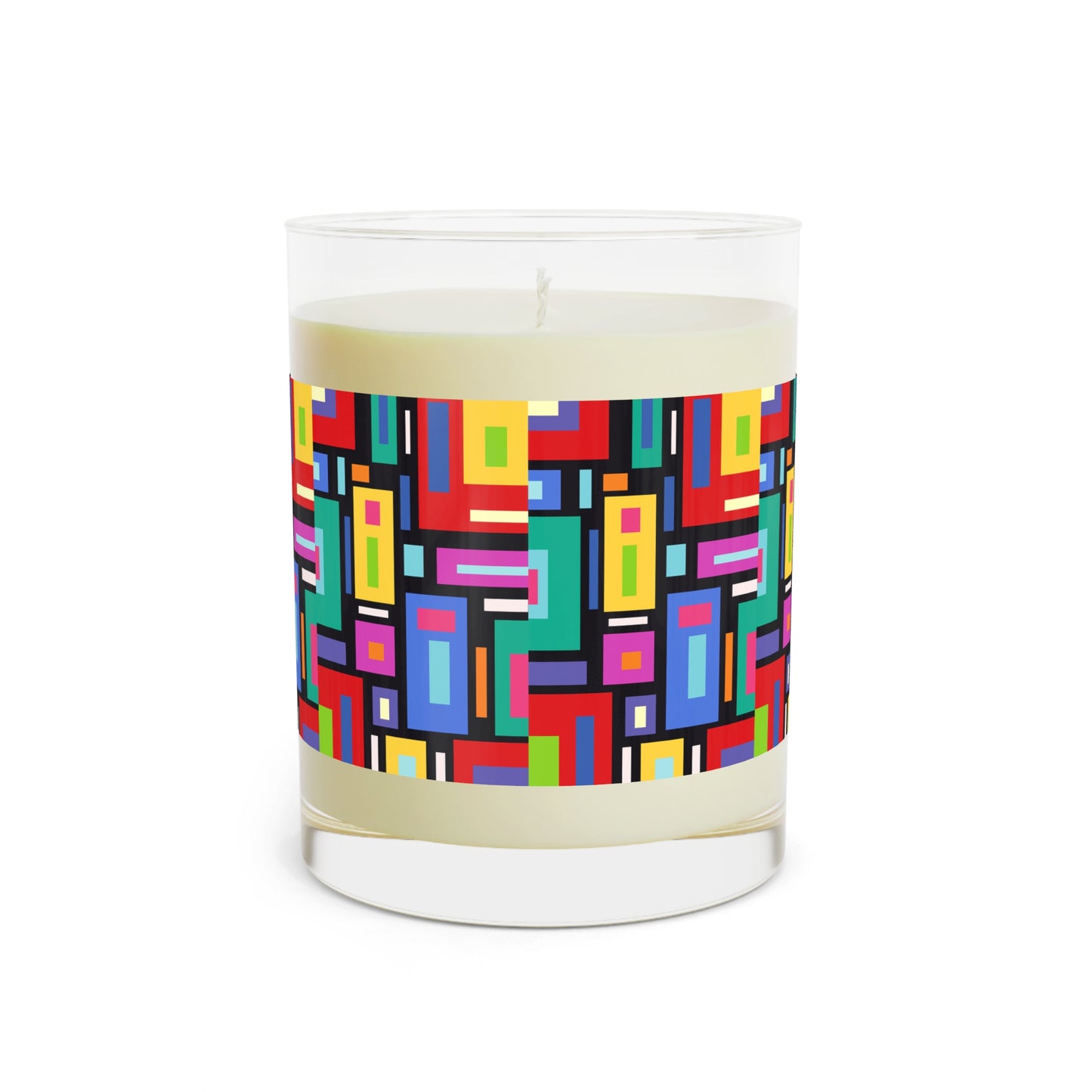 Vibrant Geometric Scented Candle - Perfect for Home Décor, Relaxation, Gifts, Aromatherapy, and Holidays