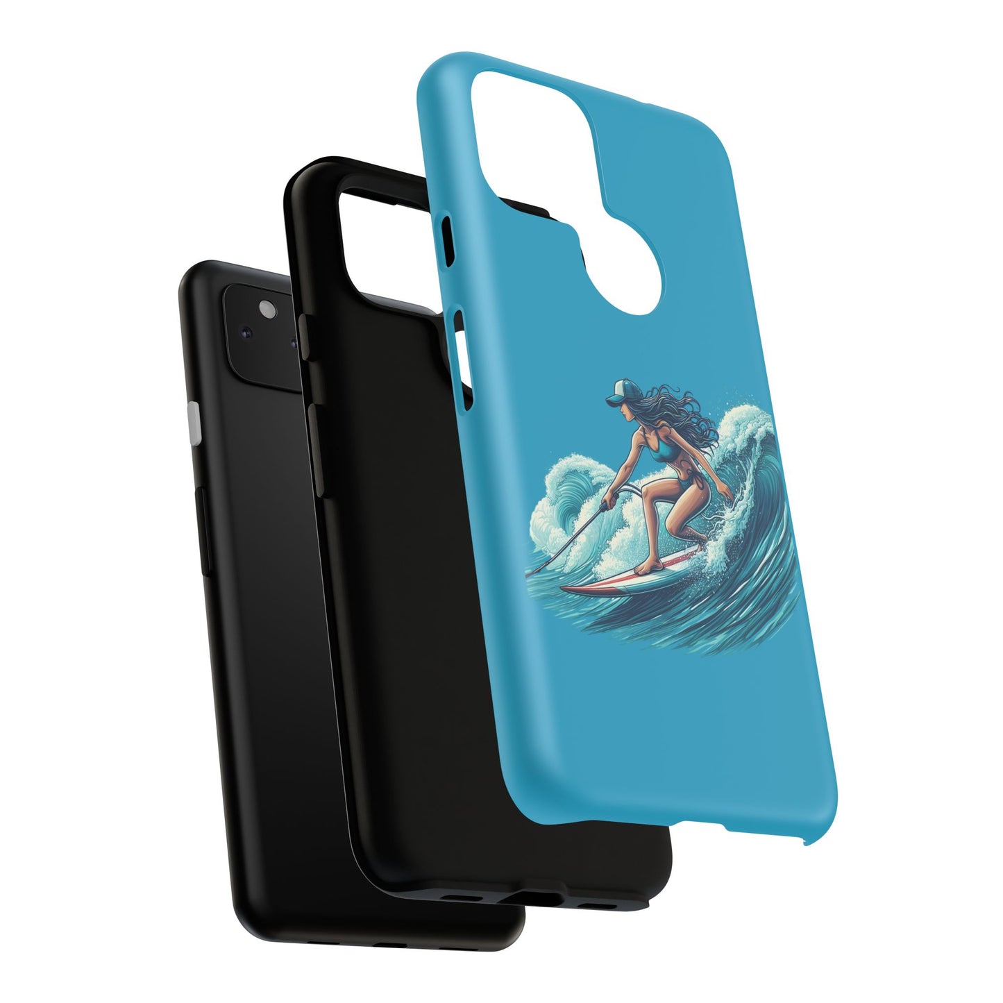 Surfing Phone Case, Coastal Vibes Phone Cover, Tough Cases for Beach Lovers, Ocean Art Phone Accessories, Summer Gift Idea