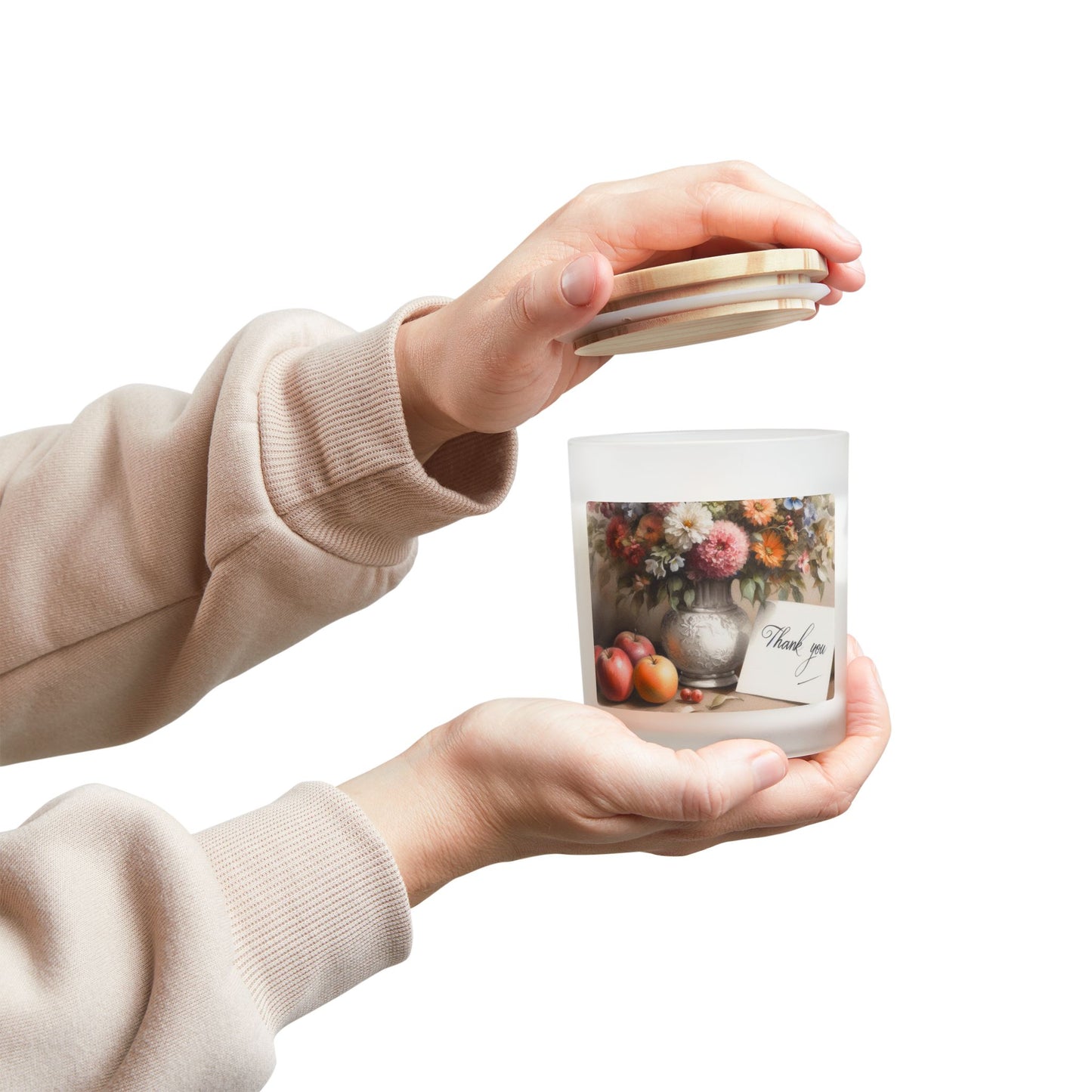 Frosted Glass Candle, 11oz