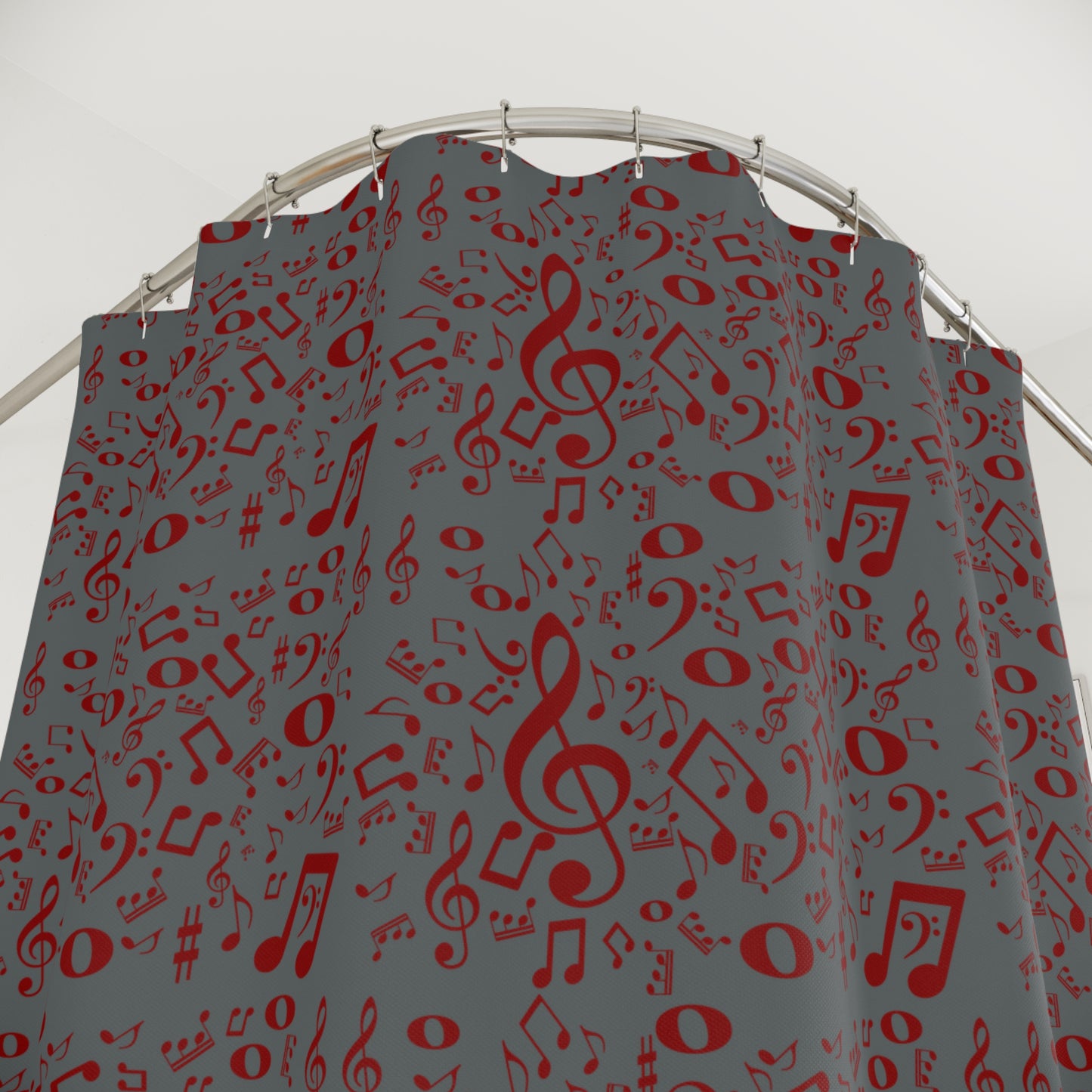 Musical Notes Shower Curtain | Perfect for Music Lovers, Unique Bathroom Decor, Gifts for Music Teachers, Home Styling, Artsy Style