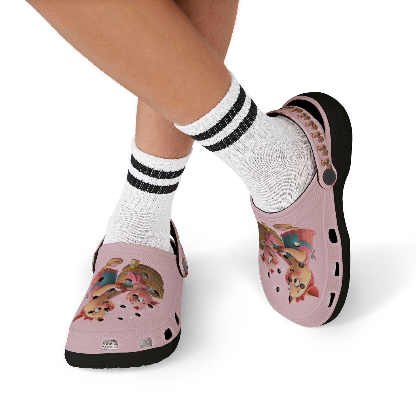 Kids Pink Piglet Clogs — Cute Farm Animal EVA Foam Shoes
