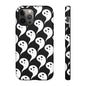 Ghost Pattern Phone Case, Cute Ghost Cell Phone Cover, Halloween Accessory, Spooky Gift, Black and White Phone Case