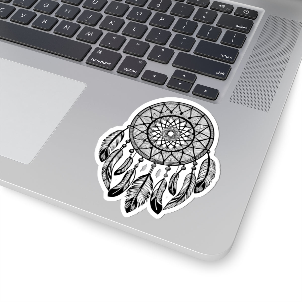 Dreamcatcher Kiss-Cut Sticker — Boho Feather Laptop Decal