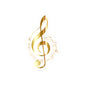 Elegant Musical Note Stickers, Gold Treble Clef, Decor for Musicians, Laptops, Journals, Gifts for Music Lovers