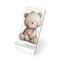 Teddy Bear Heart Phone Stand — Cute Mobile Display Stand for Smartphones