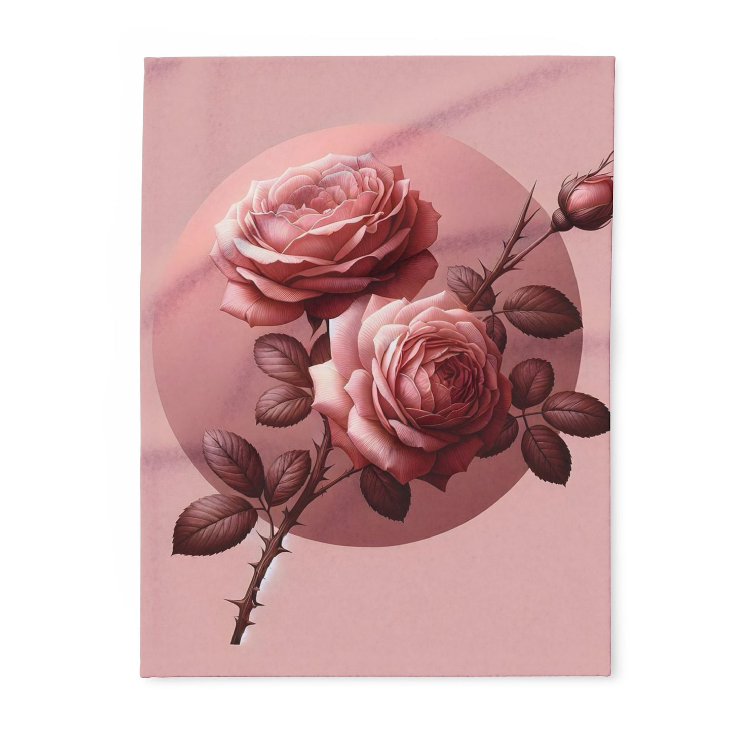 Rose Petal Arctic Fleece Blanket, Cozy Throw Blanket, Floral Home Decor, Gift for Her, Wedding Present, Winter Warmth