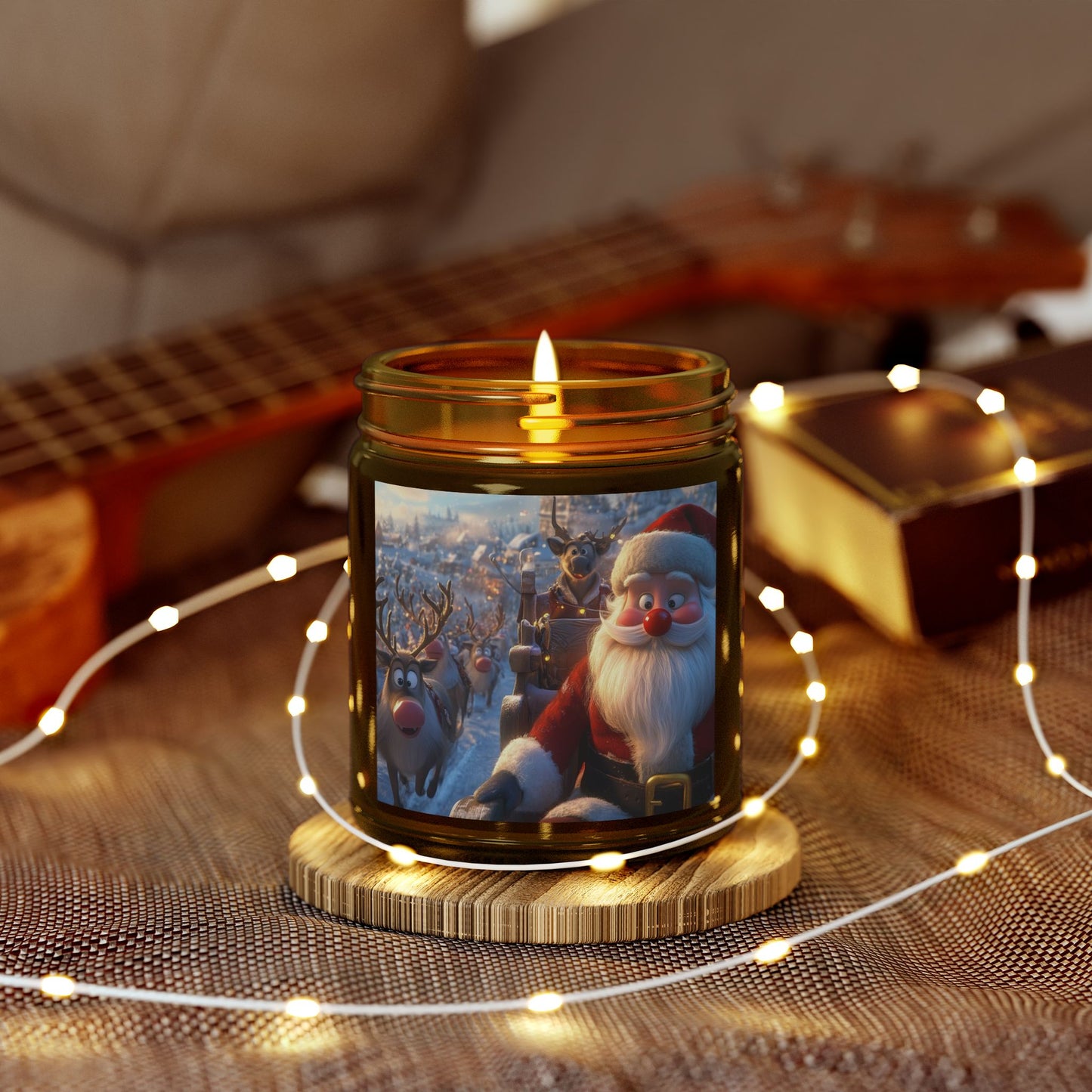 Festive Scented Candles, Christmas Decor, Holiday Gifts, Cozy Nights, Home Fragrance, Santa-themed