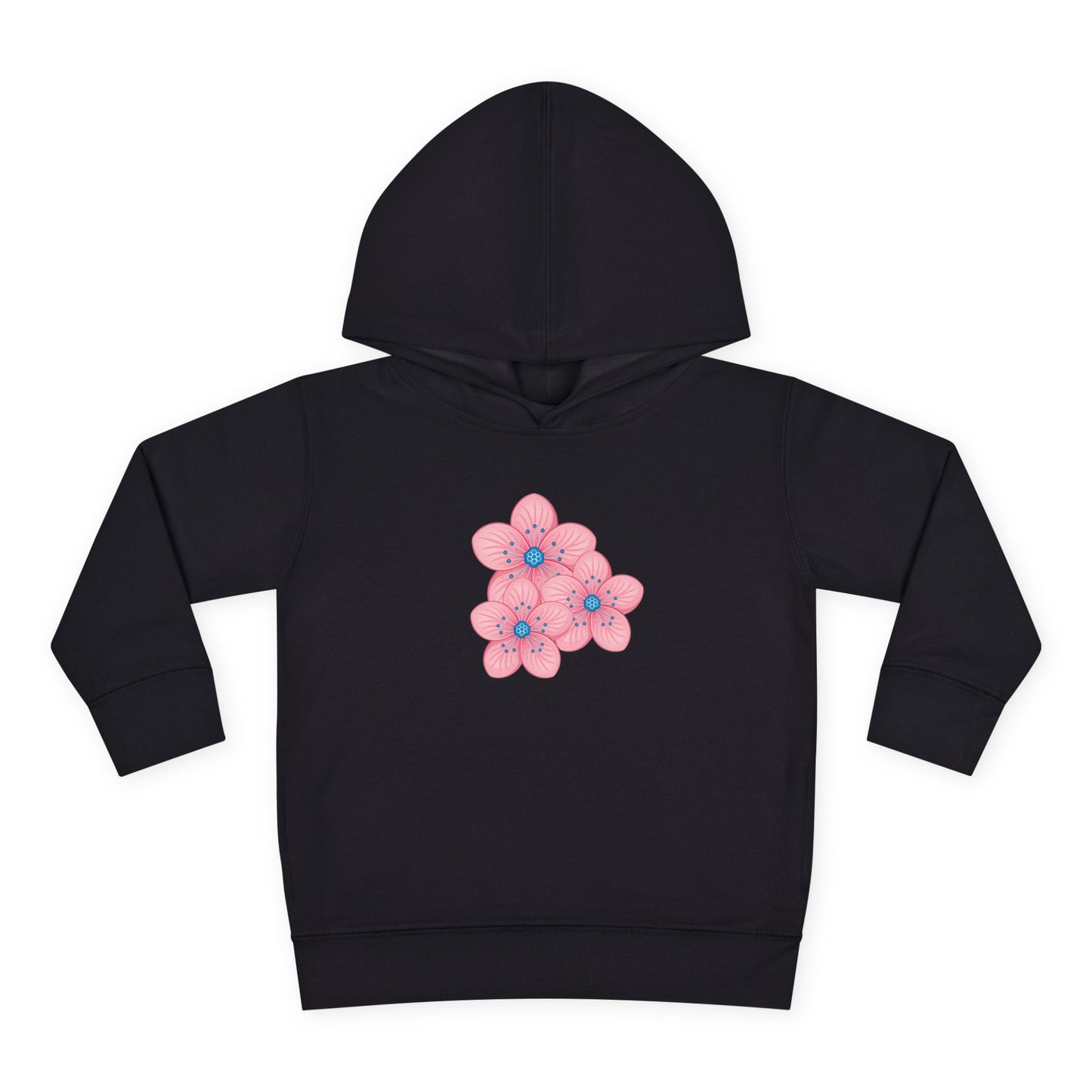 Adorable Toddler Pullover Fleece Hoodie with Pink Flower Design, Kids Sweatshirt, Toddler Clothing, Spring Outfit, Cute Gift for Kids