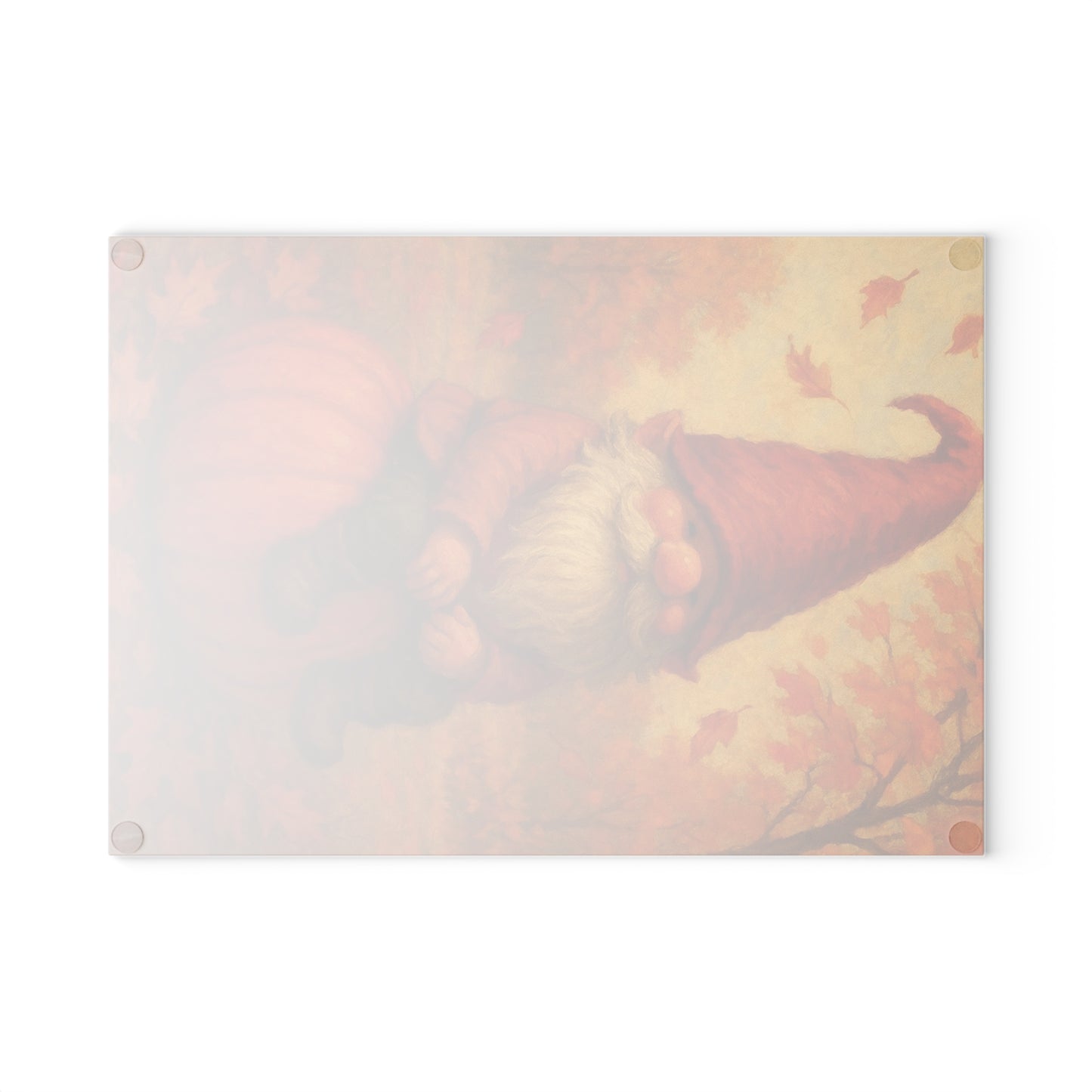 Autumn Gnome Glass Cutting Board, Fall Kitchen Decor, Gnome Themed Gifts, Thanksgiving Serving Board, Harvest Decoration