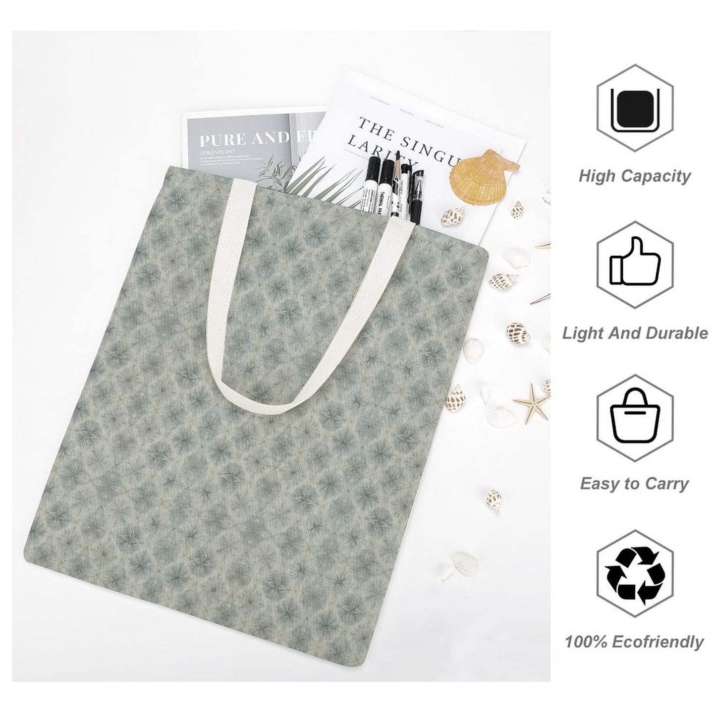 Martin Canvas Tote Handbag with Dual-sided Printing