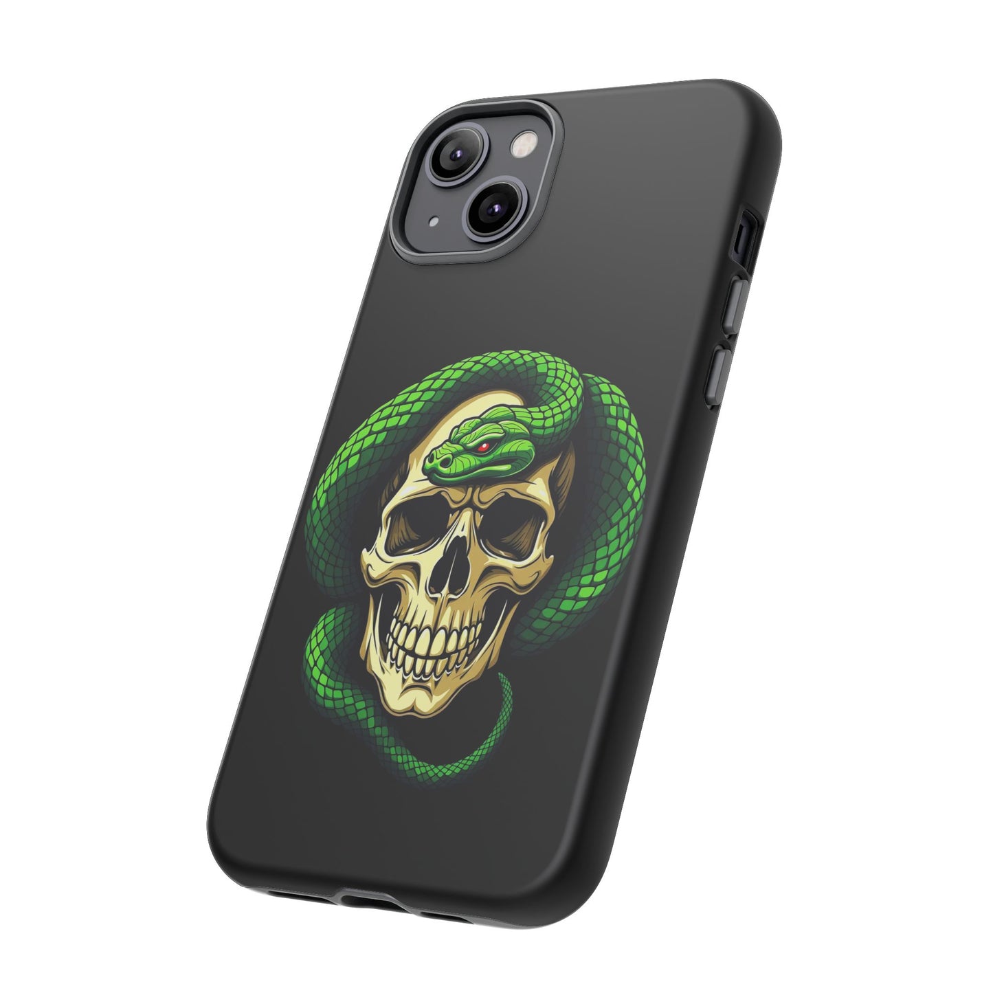 Skull & Snake Phone Case | Tough Cases, Protective Cover, Edgy Phone Accessories, Gothic Gift, Halloween Decor