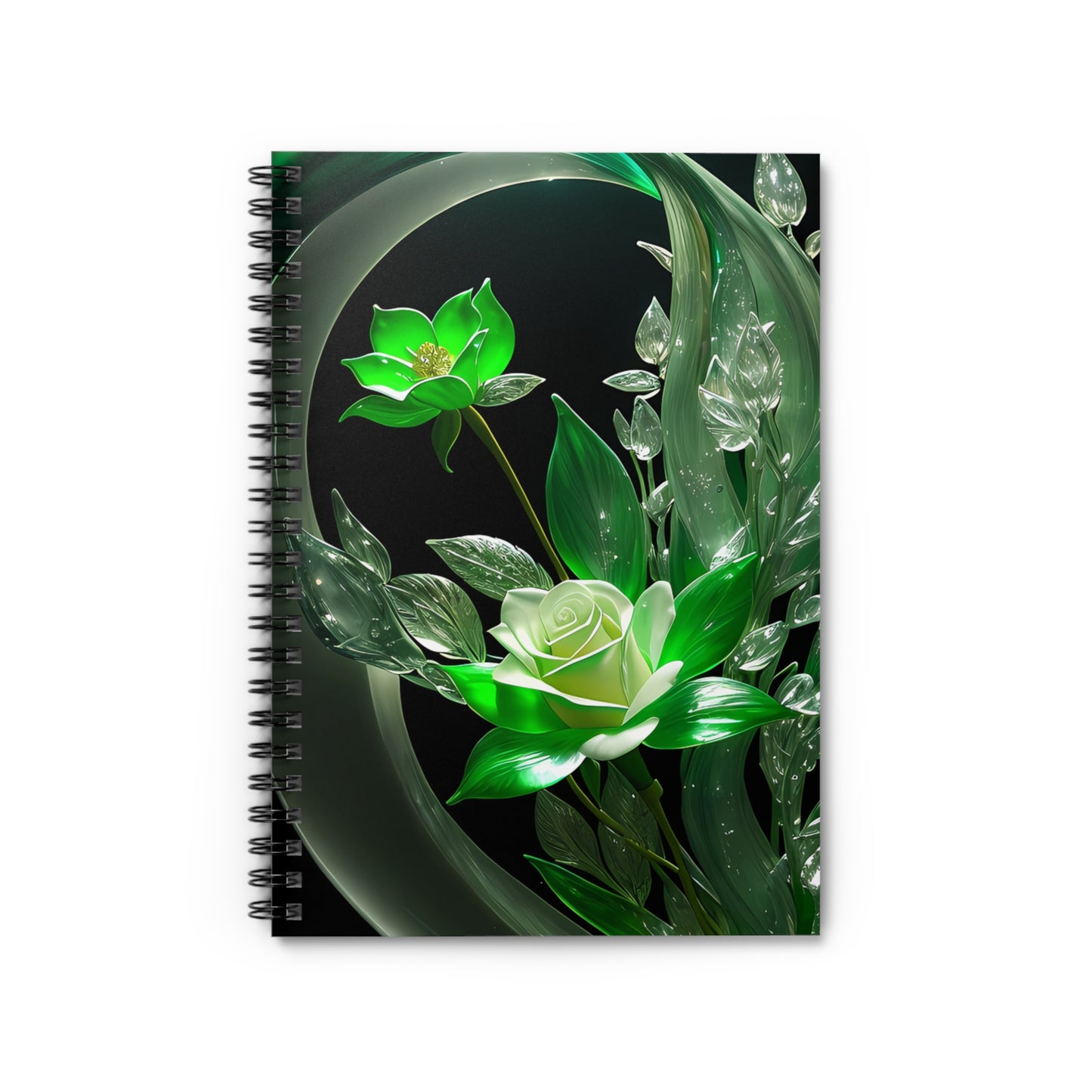 Elegant Floral Spiral Notebook for Notes, Journal, Work, School, Gifts