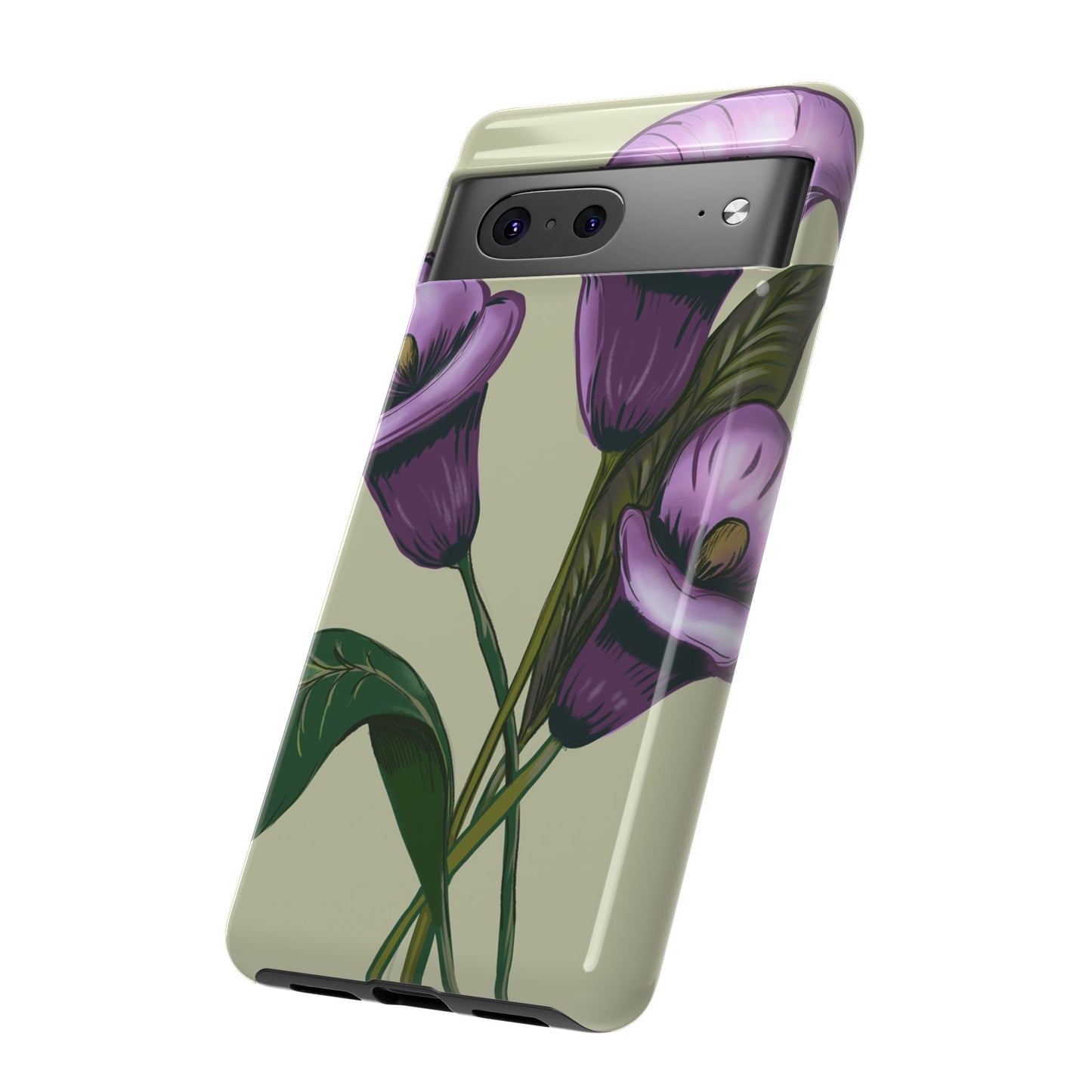Floral Phone Case - Tough Cases, Purple Flower Design, Cell Phone Accessories, Gift for Her, Nature Lover Essentials