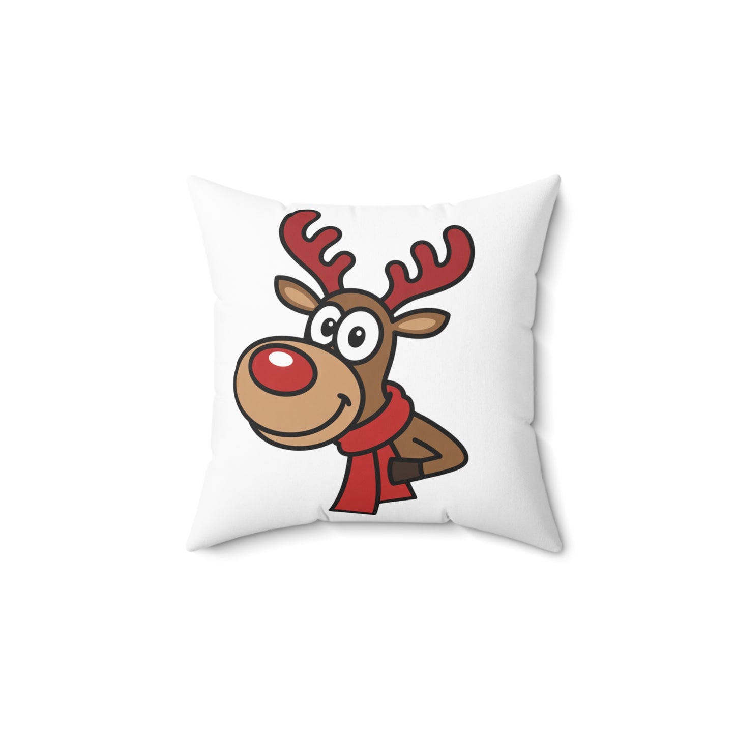 Reindeer Holiday Pillow, Christmas Decor, Cute Home Accents, Cozy Winter Cushion, Festive Throw Pillow
