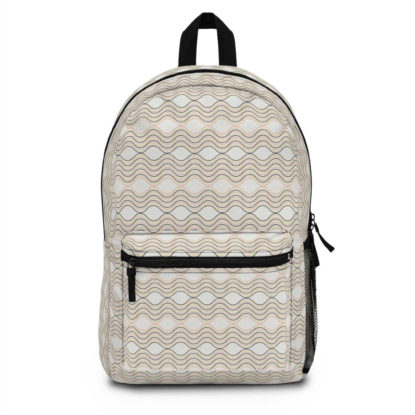 Stylish Wave Pattern Backpack for School, Travel, Gym, Eco-Friendly, Trendy Student Accessory