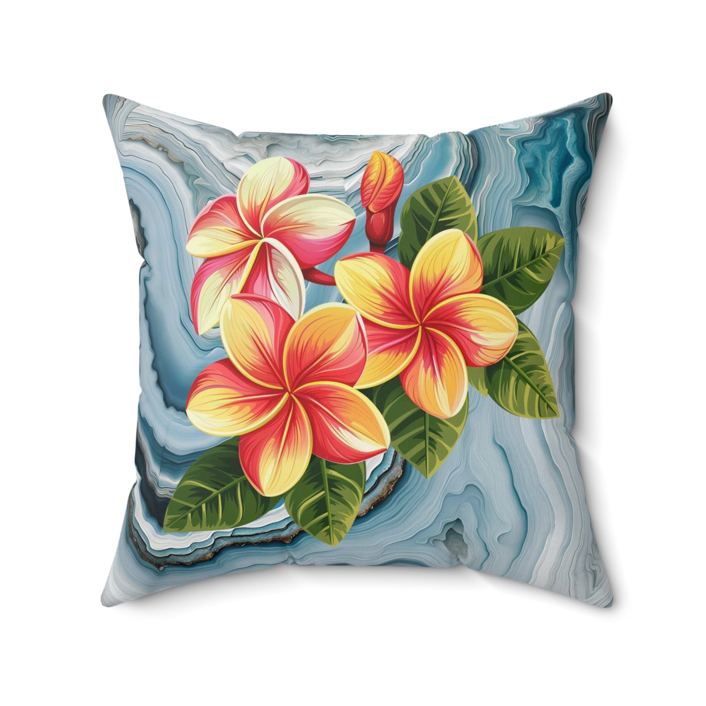 Tropical Floral Throw Pillow - Perfect for Home Decor, Summer Vibes