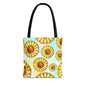 Sunny Floral Tote Bag, Eco-Friendly Shopping Bag, Beach Bag Summer Accessory