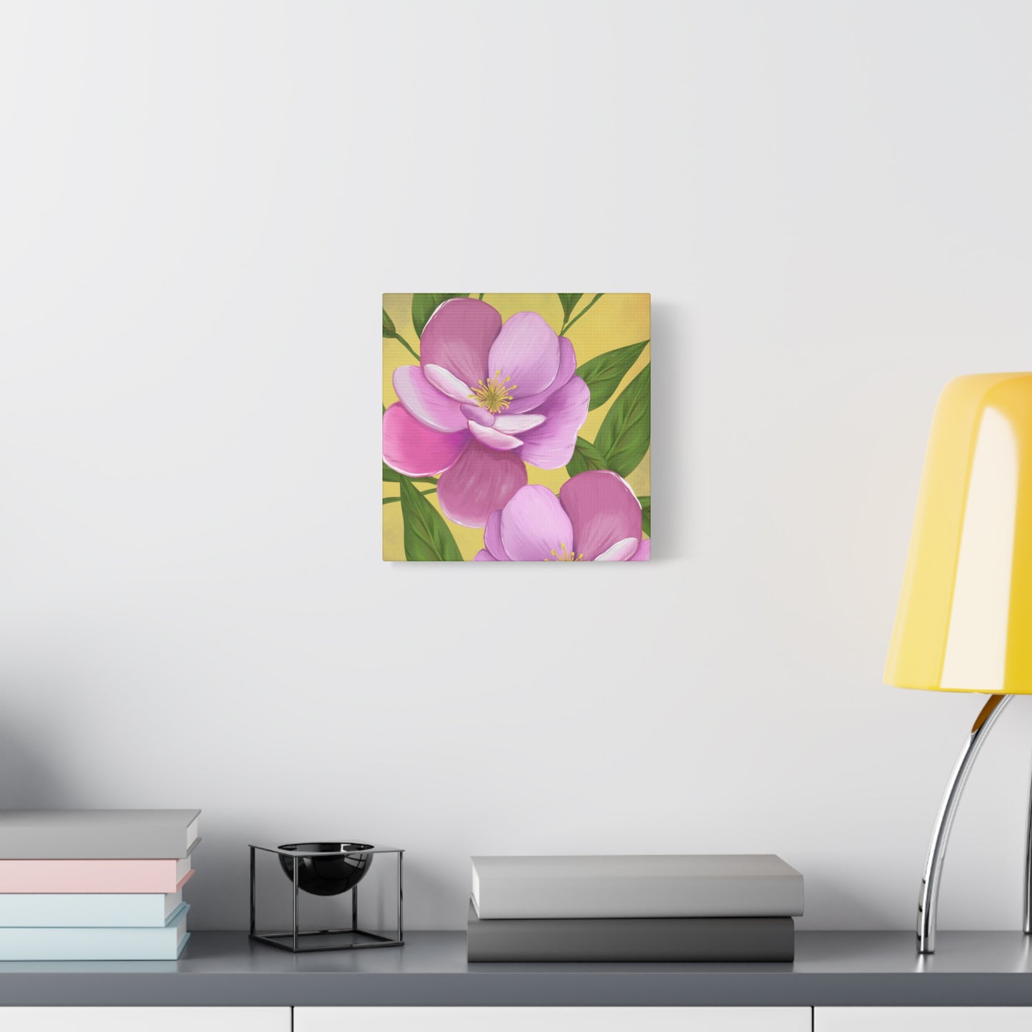 Matte Canvas, Stretched, 1.25" Tulips Pink and Purple Flowers