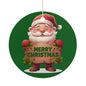 Round Ceramic Christmas Decorations (Matte Surface)