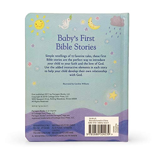 Baby's First Bible Stories Padded Board Book - Gift for Easter, Christmas, Communions, Newborns, Birthdays, Beginner Bible