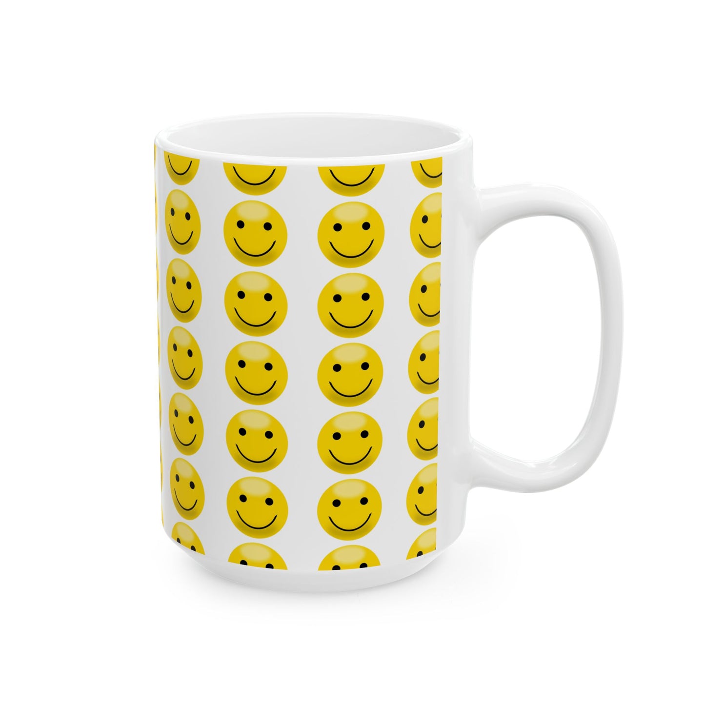 Happy Face Ceramic Mug | Smiley Coffee Cup, Gift for Friends, Cute Kitchen Decor, Cheerful Drinkware, Perfect for Birthdays