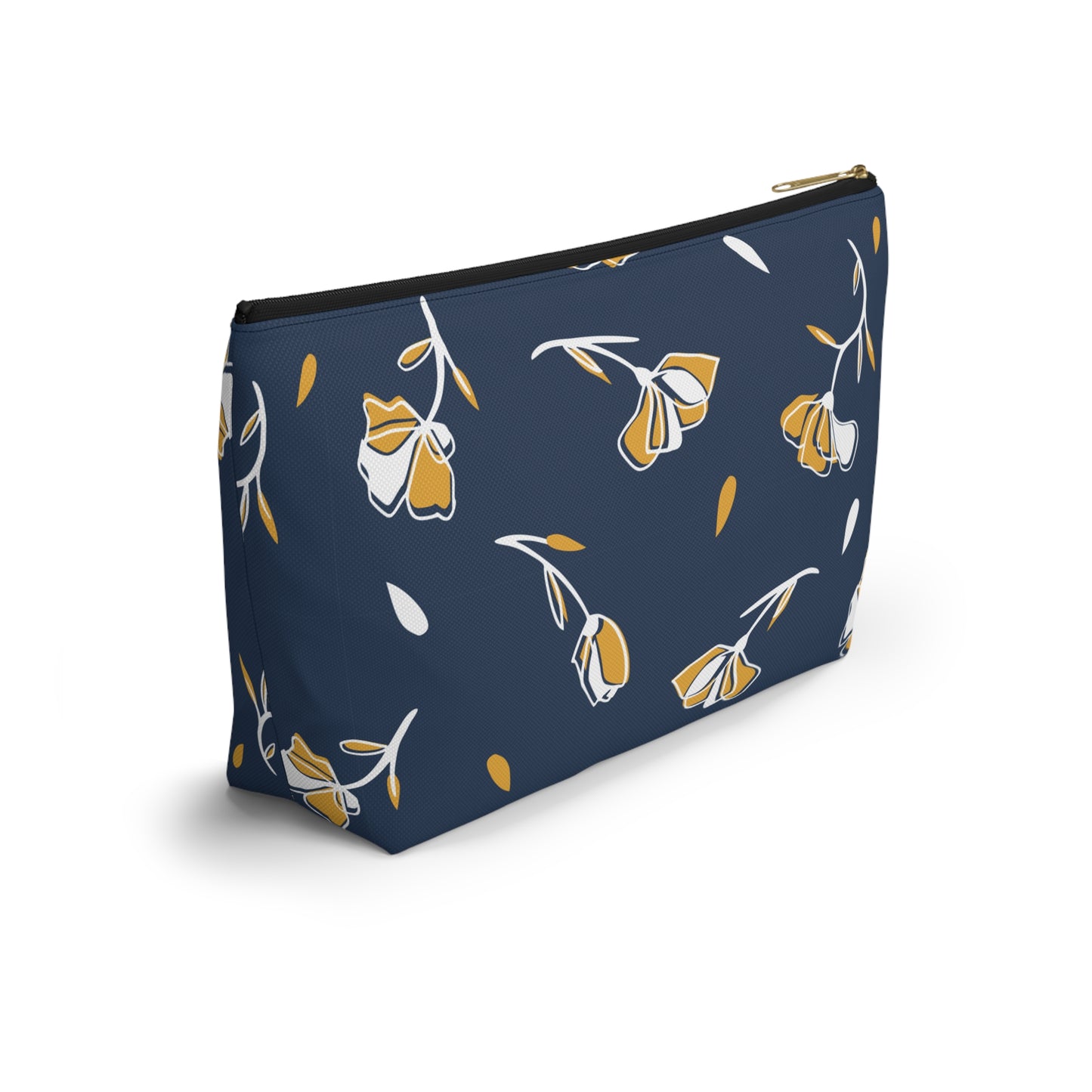 Floral Accessory Pouch - Stylish Makeup Bag, Travel Organizer, Gift for Her, Cosmetic Clutch, Everyday Use, Elegant Flower Design