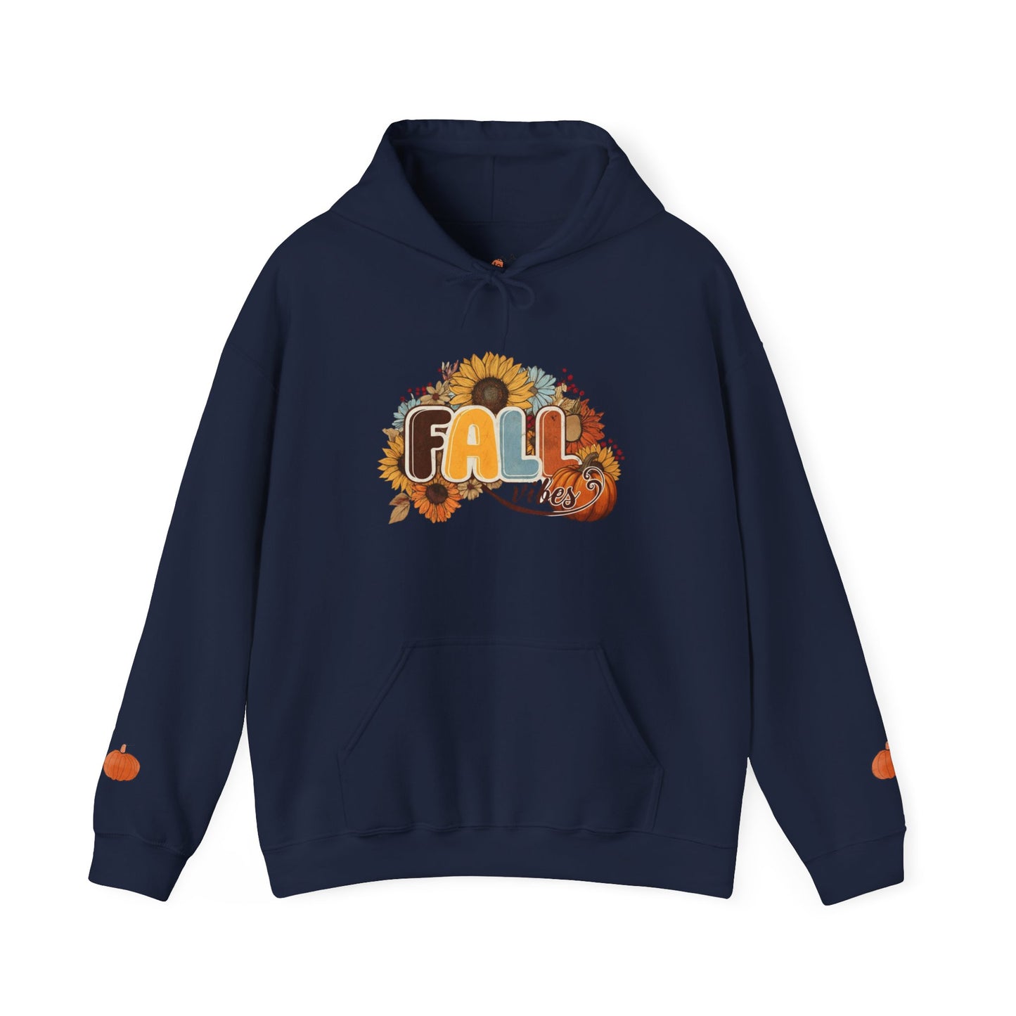Cozy Fall Vibes Hoodie, Unisex Sweatshirt for Autumn, Pumpkin Design, Perfect for Thanksgiving, Gift for Friends, Seasonal Wear
