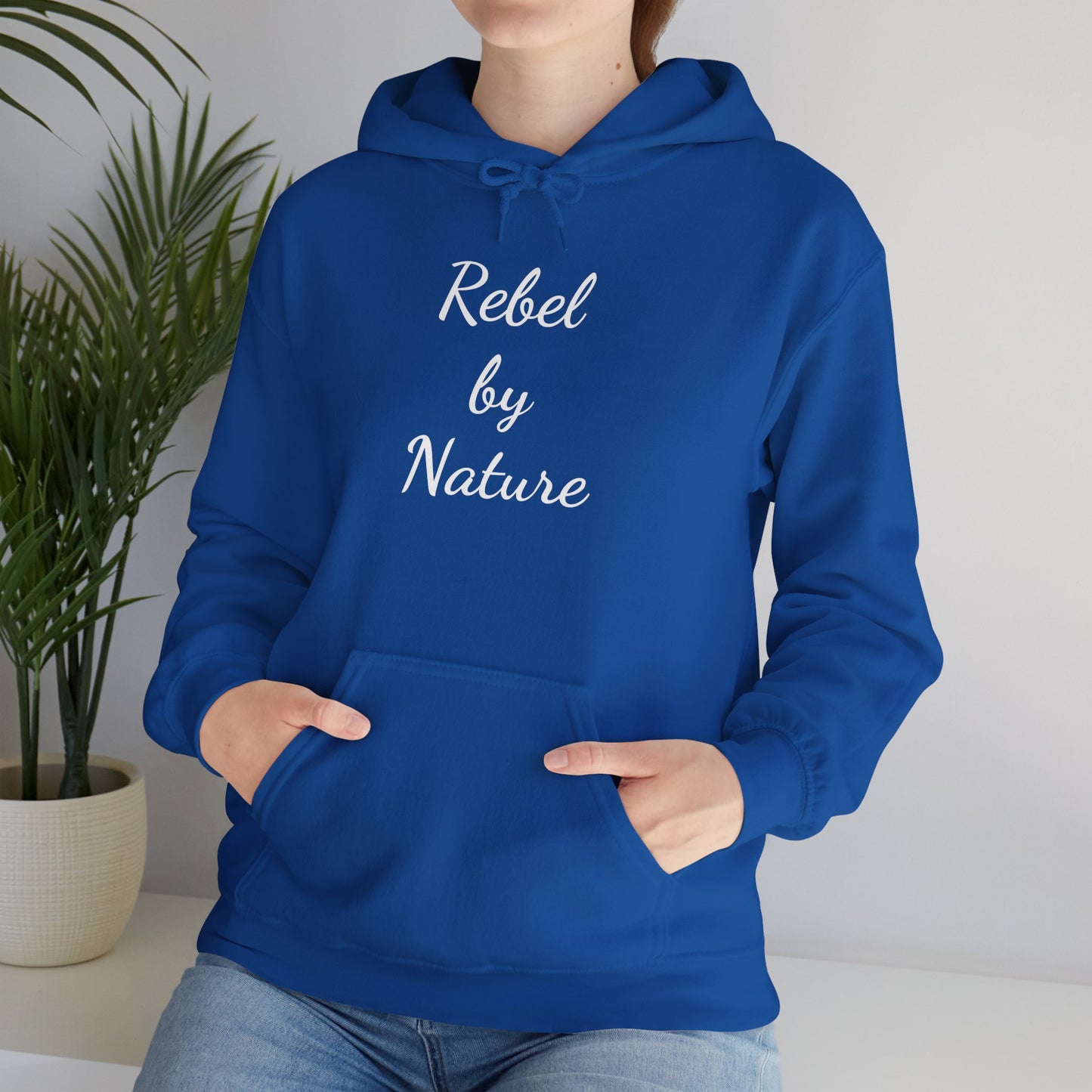 Rebel by Nature Hoodie - Unisex Heavy Blend Sweatshirt for Adventure Lovers