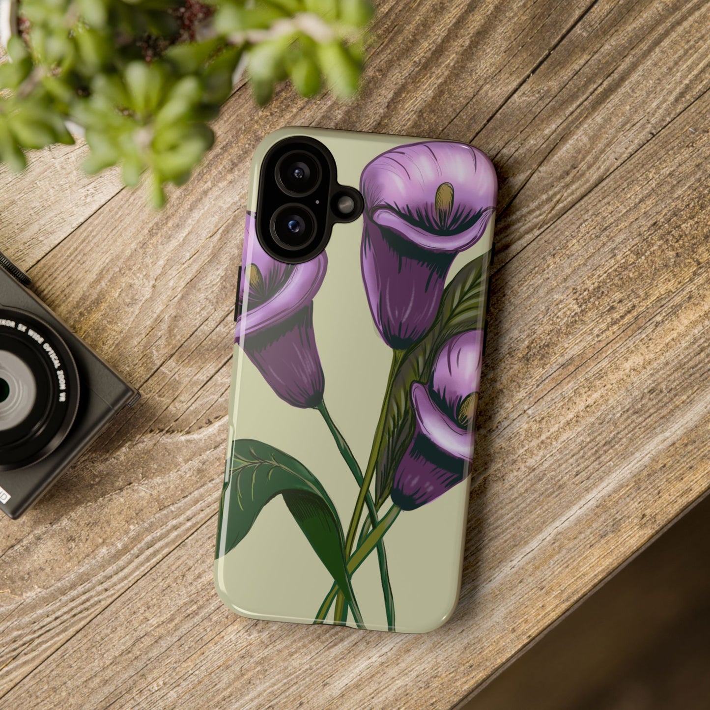 Floral Phone Case - Tough Cases, Purple Flower Design, Cell Phone Accessories, Gift for Her, Nature Lover Essentials