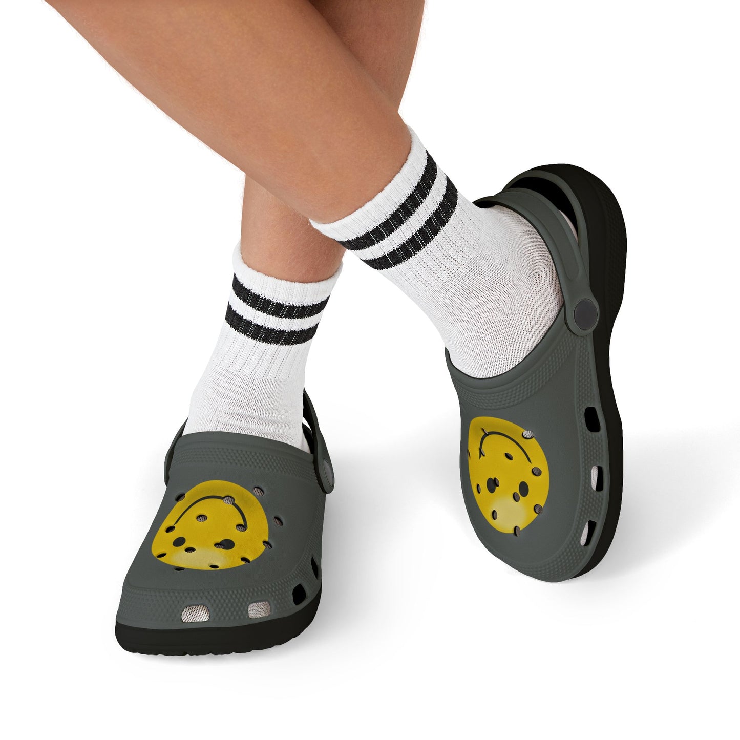 Smiley Face Clogs, Kid's EVA Foam Shoes, Comfortable Summer Footwear, Fun Playtime Shoes, Gift for Kids, Cute Garden Clogs