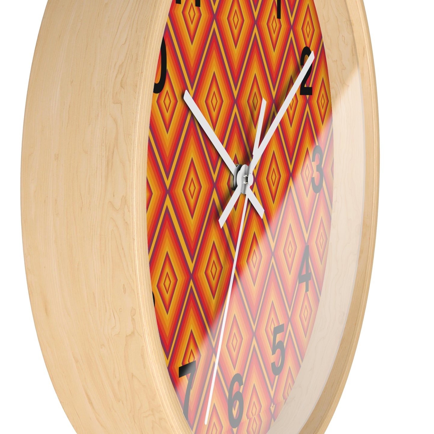 Retro Geometric Wall Clock, Vibrant Home Decor Clock, Modern Wall Art for Living Room, Unique Gift for Housewarming, Kid's Room