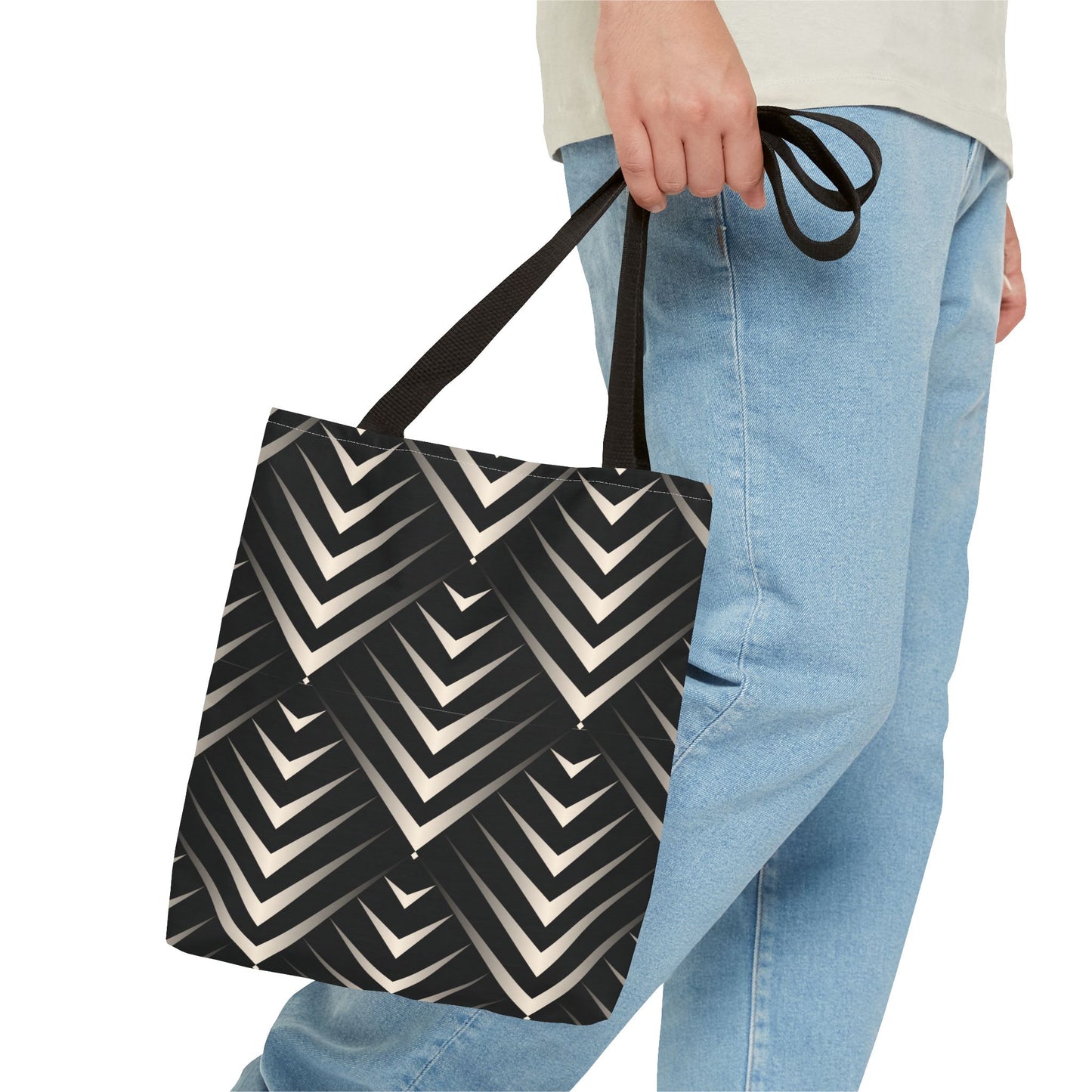 Chic Geometric Tote Bag, Stylish Everyday Bag, Reusable Shopping Tote, Eco-Friendly Gift, Fashion Accessory for All Occasions