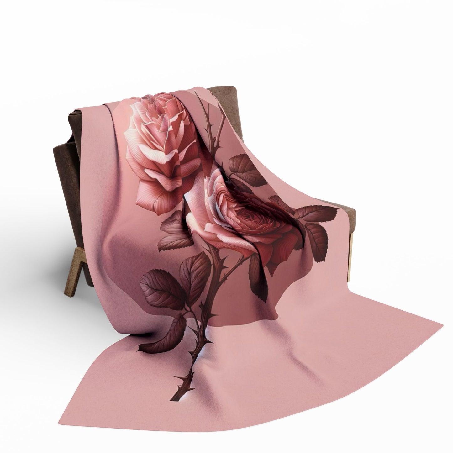 Rose Petal Arctic Fleece Blanket, Cozy Throw Blanket, Floral Home Decor, Gift for Her, Wedding Present, Winter Warmth