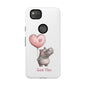 Cute Hippo Phone Case - Good Vibes Design, Animal Lover Gift, Fun Accessory, Birthday Present, Phone Accessories