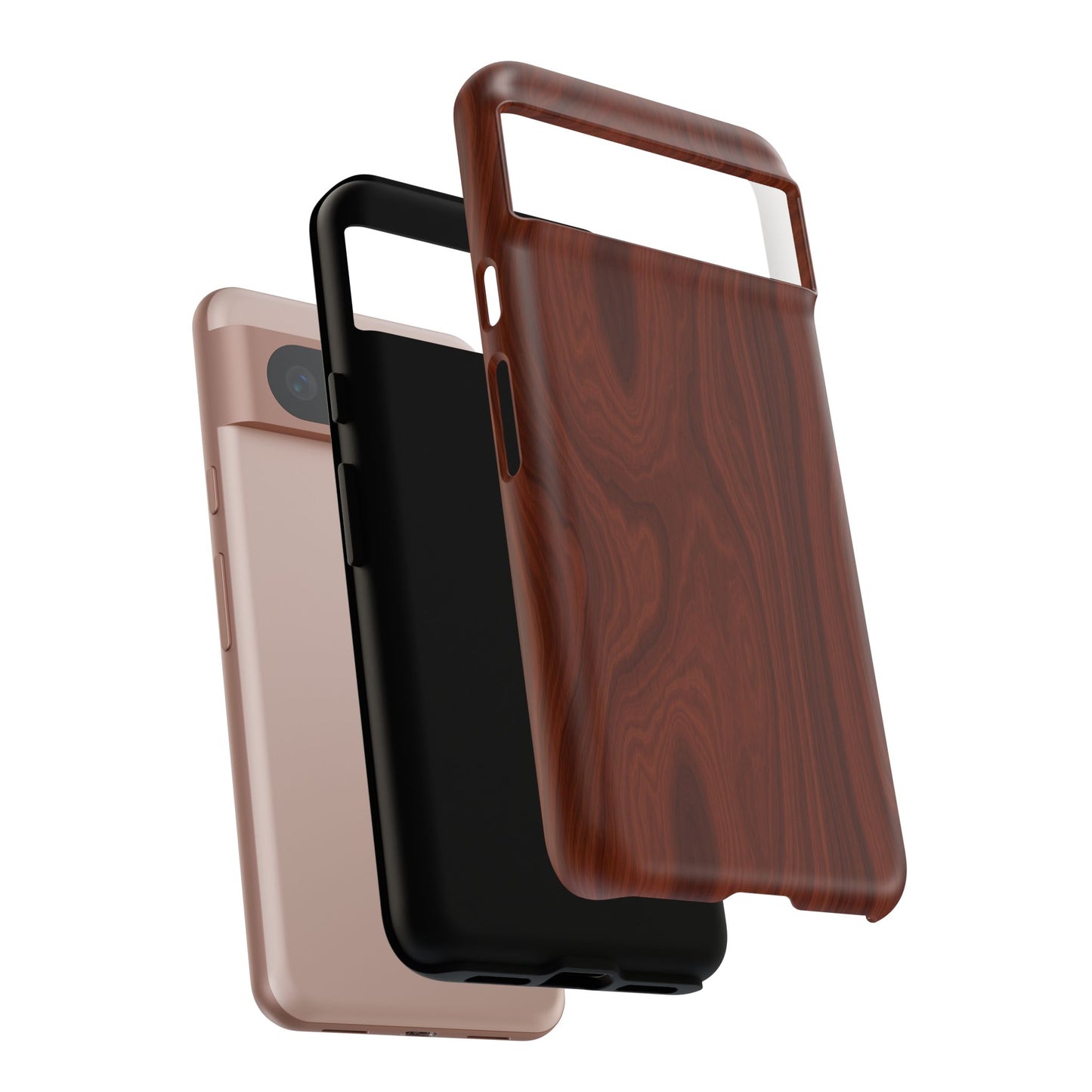 Wood Grain Phone Case, Stylish Tough Cases, Nature-Inspired Protective Cover, Unique Gifts for Him and Her, Eco-Friendly Tech Accessory