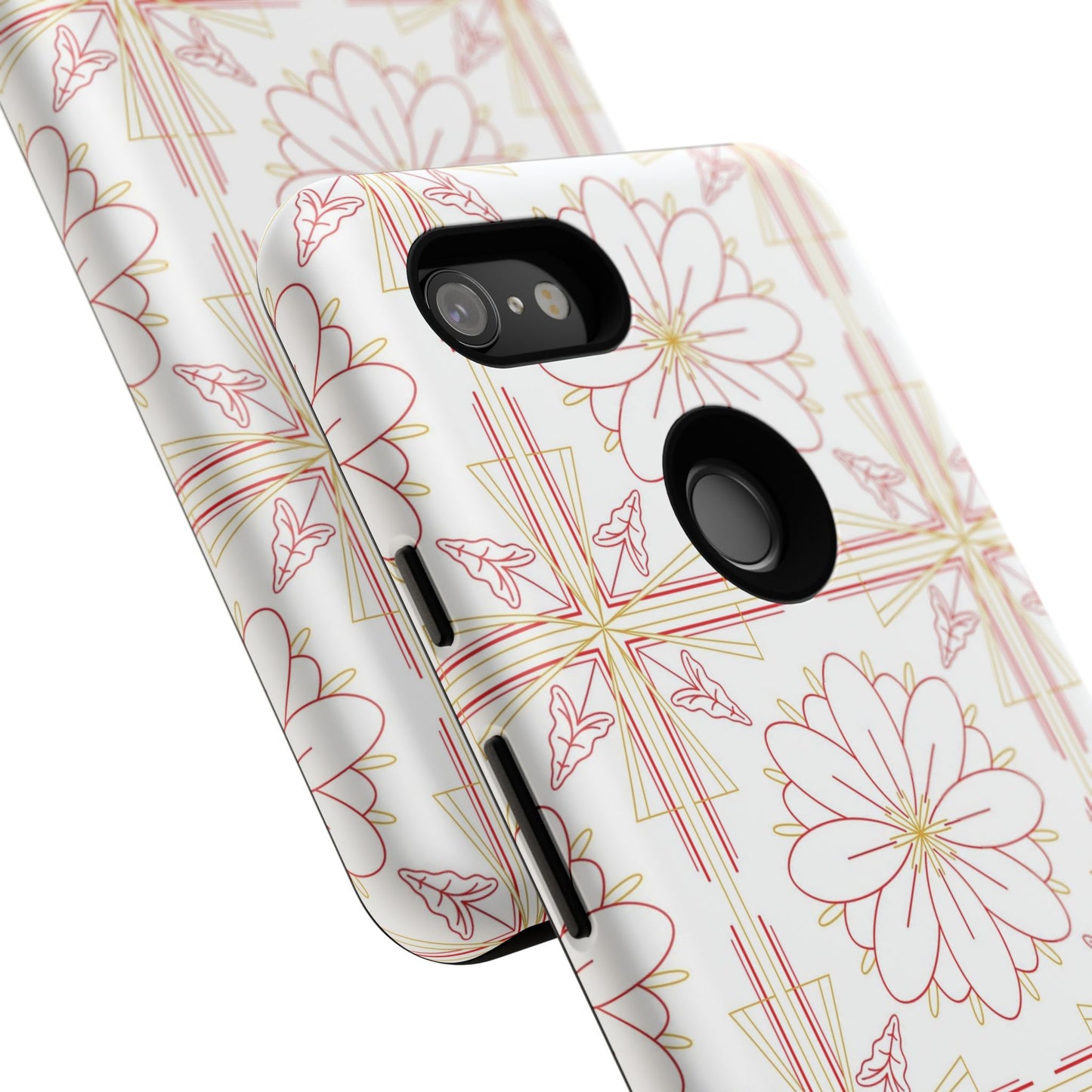 Floral Pattern Phone Case - Stylish Tough Case, Flower Design, Cute Mobile Cover, Phone Accessory, Gift for Her, Spring Style