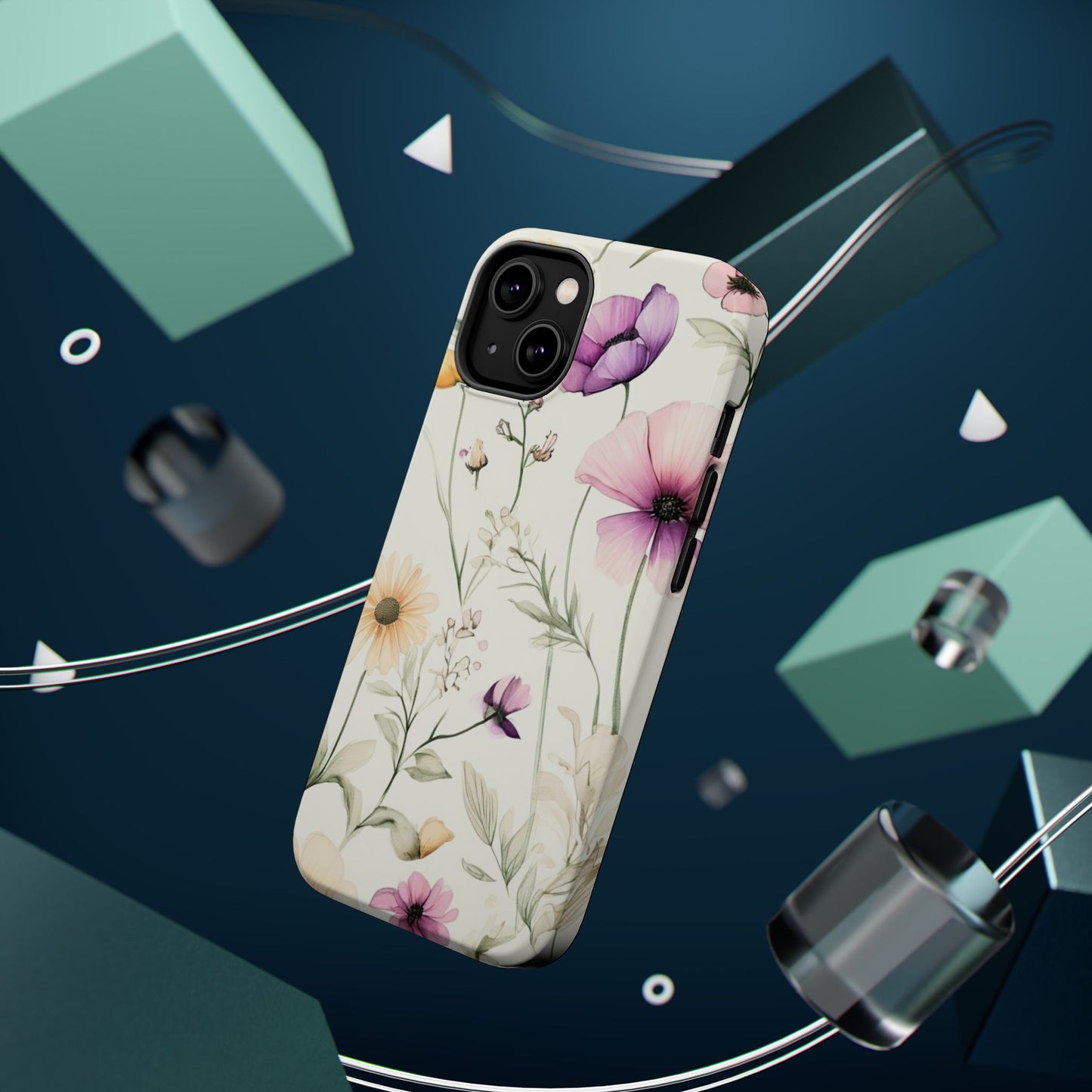 Floral Watercolor Magnetic Impact-Resistant Phone Case