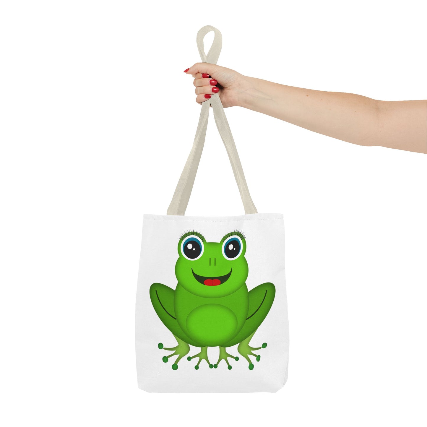 Cute Frog Tote Bag, Eco-Friendly Shopping Bag, Fun Gift for Kids, Frog Lovers, Bag for Nature Outings, Unique Frog Design