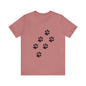 Paw Print Short Sleeve Tee | Unisex Animal Lover Shirt, Pet Owner Gift, Casual Wear, Gifts for Dog Lovers, Comfortable T-Shirt