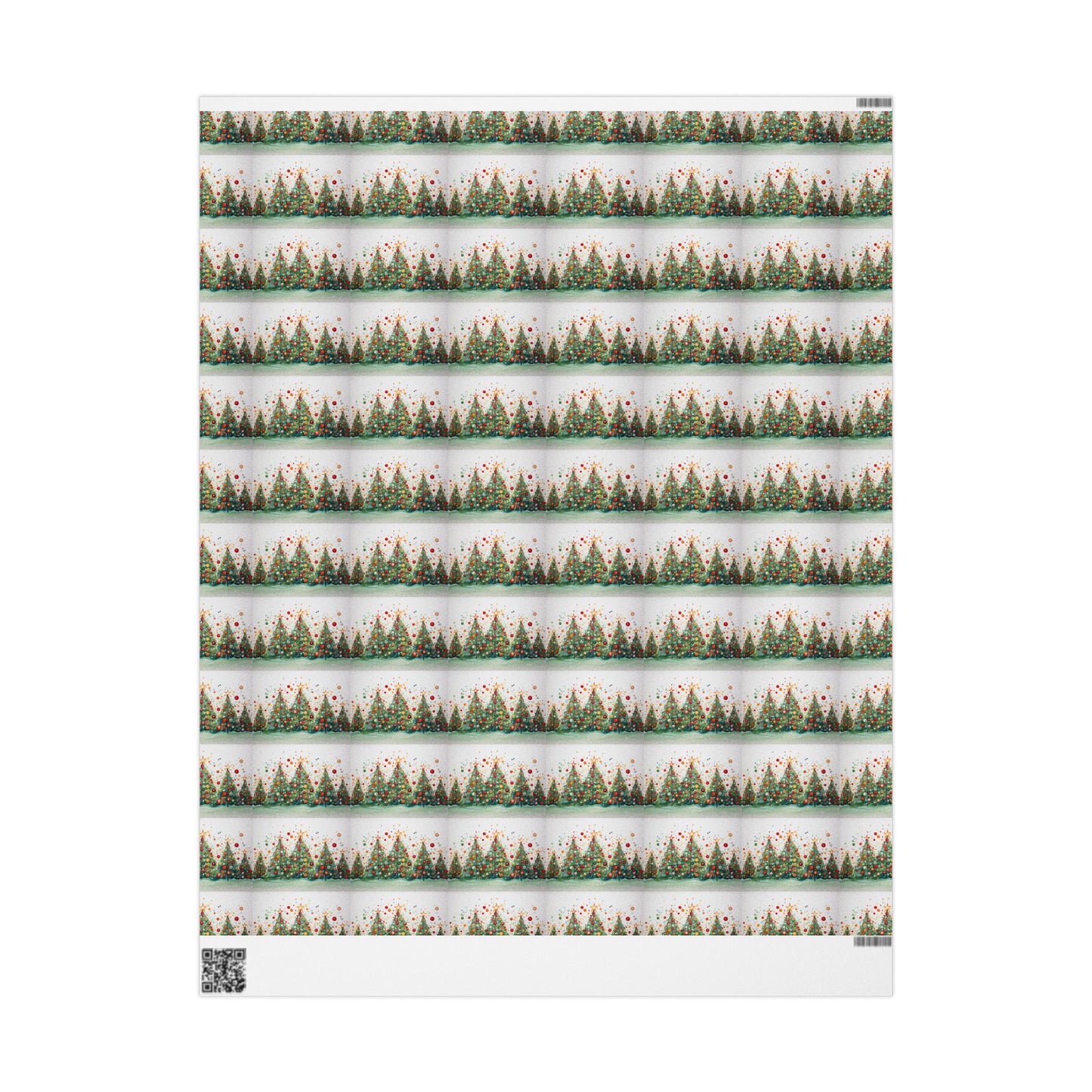 Christmas Tree Confetti Wrapping Paper Roll — Festive Holiday Gift Wrap