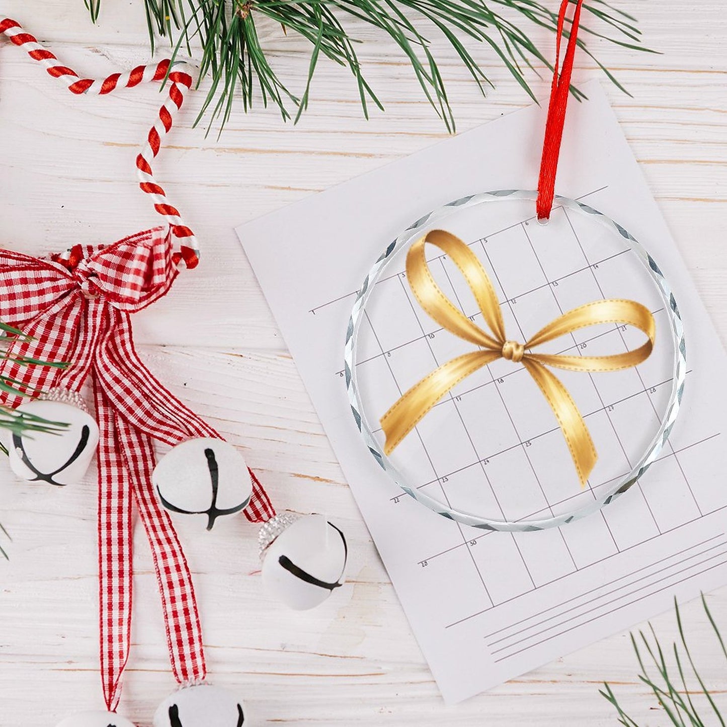 Glass Circular Ornament Pendant